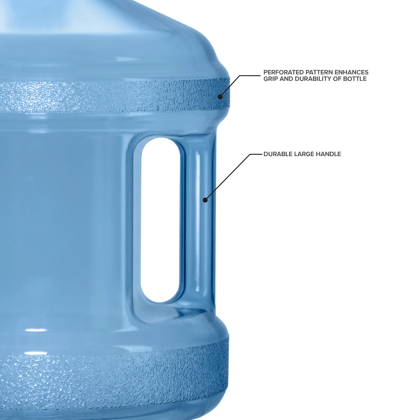 Two Gallon Polycarbonate Plastic Reusable Water Bottle with Screw Cap - Image 3