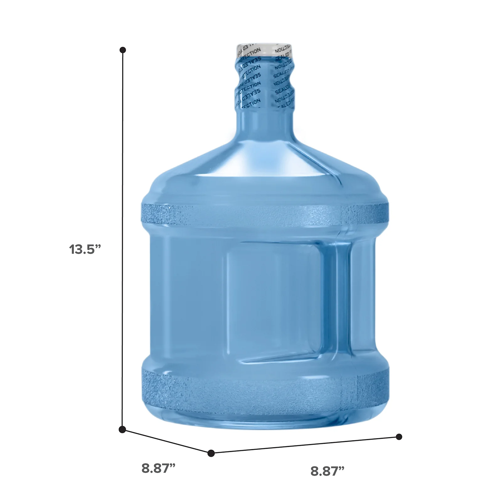 Two Gallon Polycarbonate Plastic Reusable Water Bottle with Screw Cap - Image 4