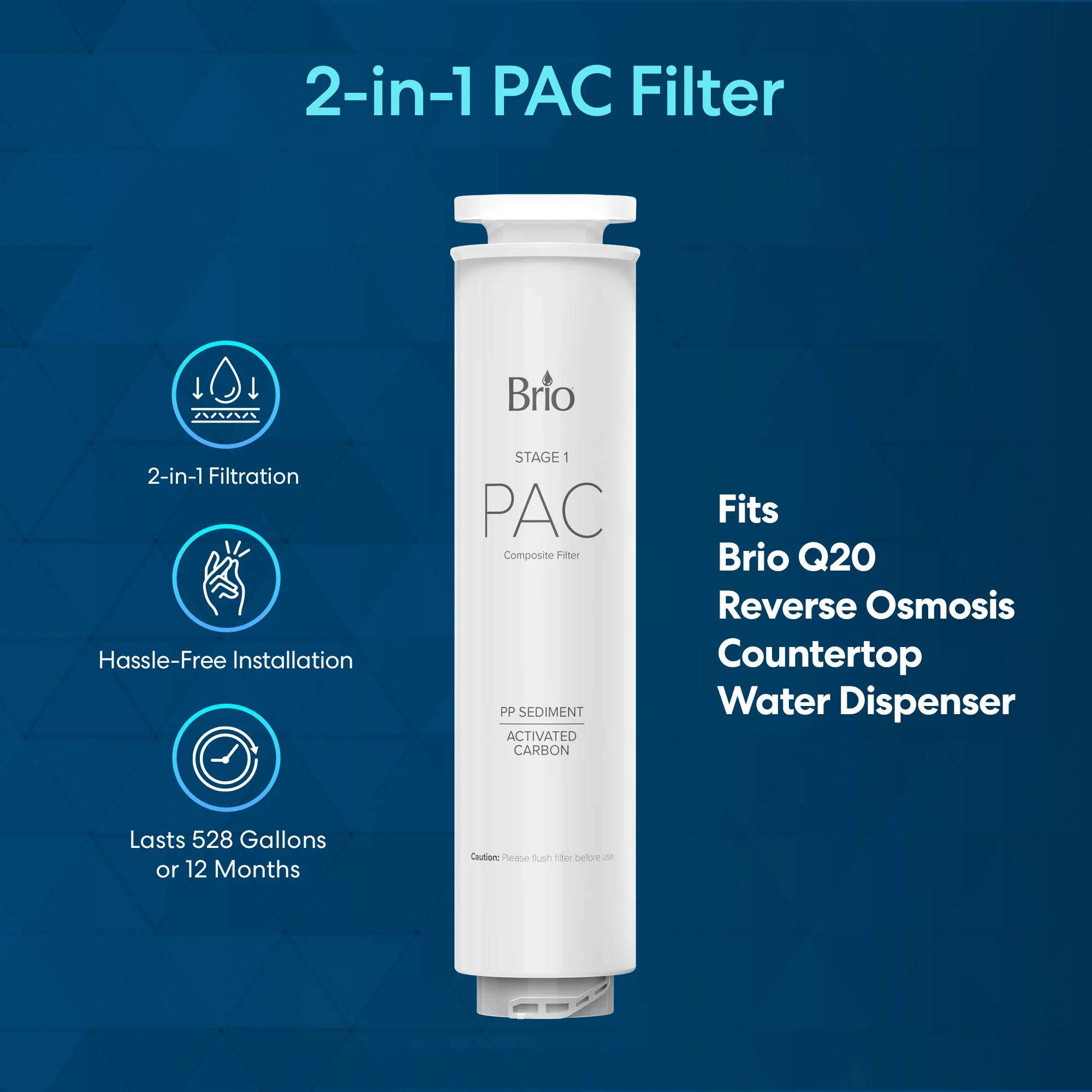 Brio 2-in-1 PAC Filter - Q20 Dispenser - Image 2