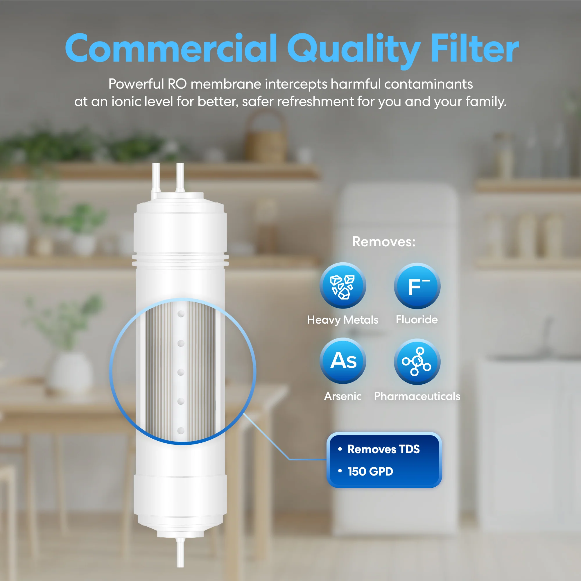 Brio 11" RO Inline Filter 150GPD - Image 3