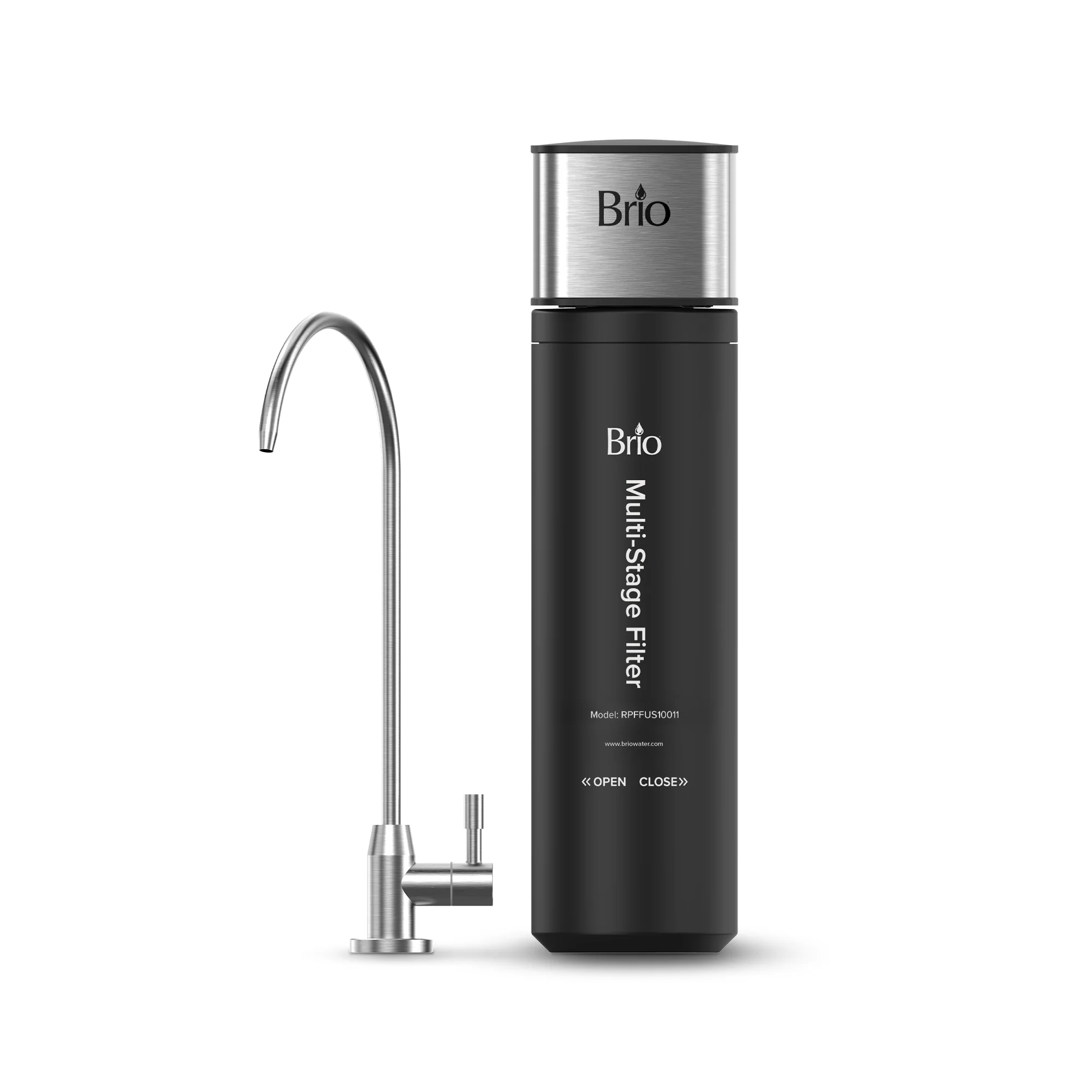 11" All-in-One 3-Stage Under Sink Water Filter & Faucet