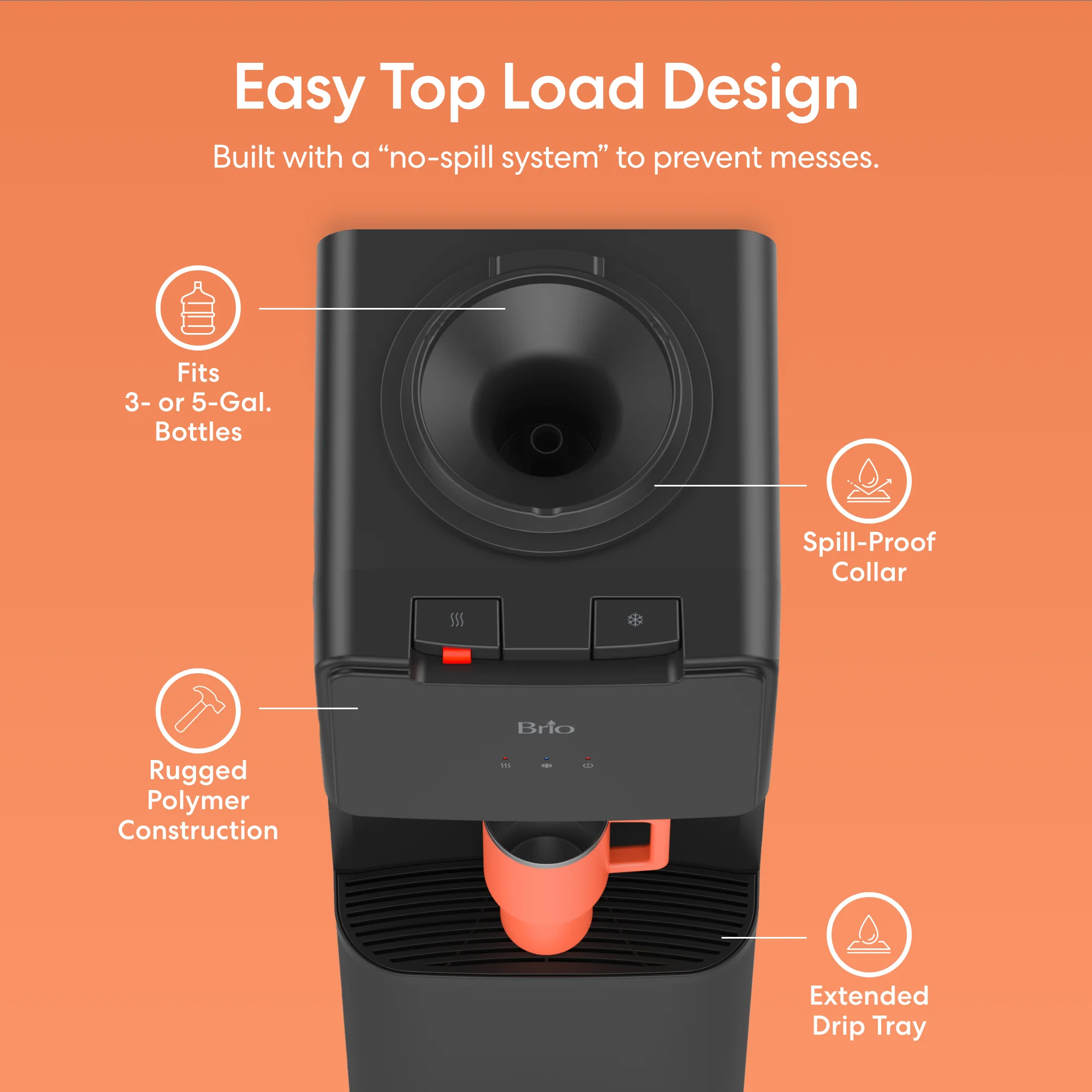 Brio 130 Series Top Load Water Cooler - Image 3