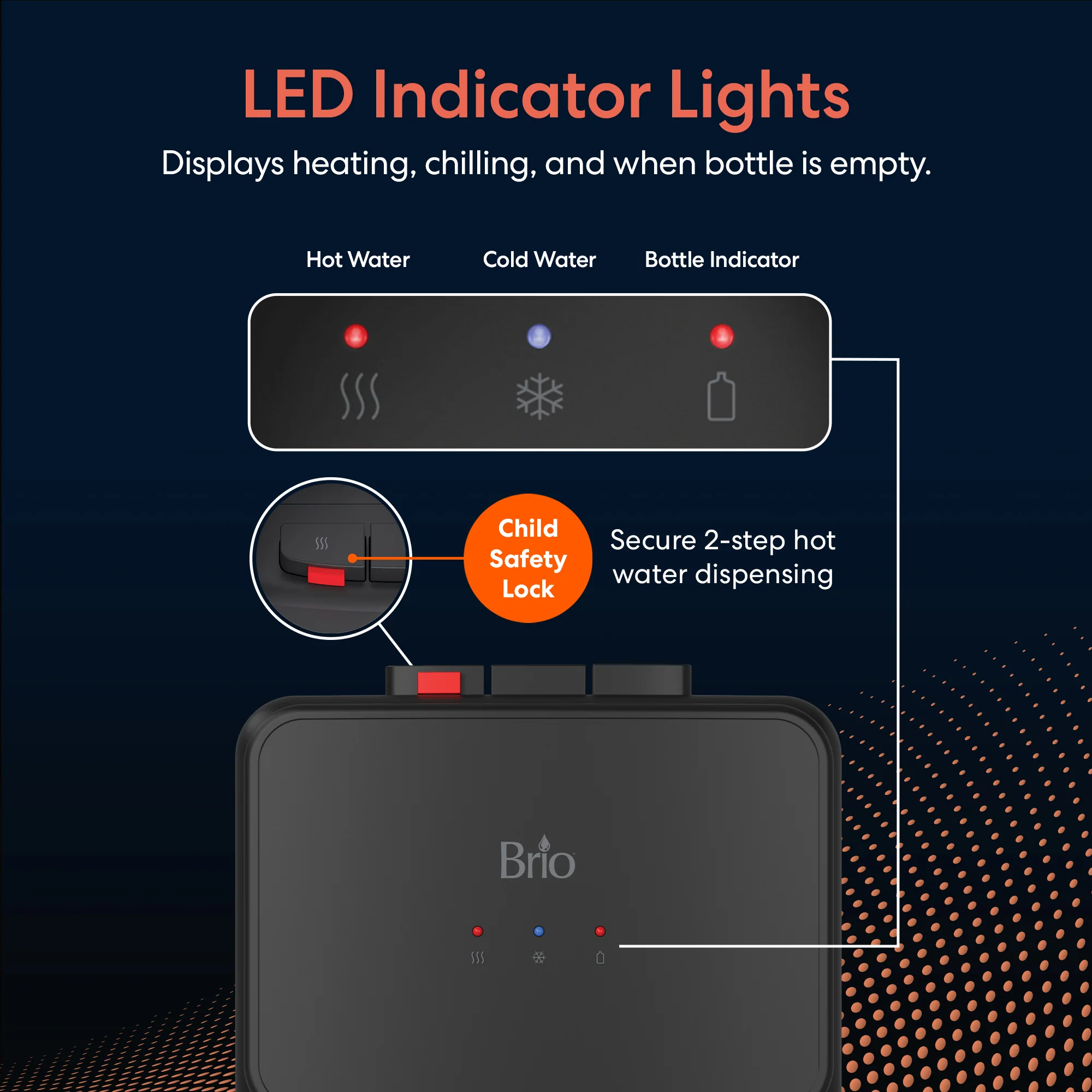 Brio 130 Series SS Bottom Load Water Cooler - Image 4