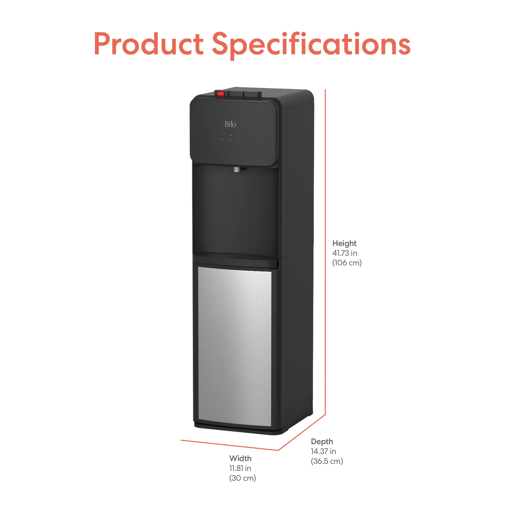 Brio 130 Series SS Bottom Load Water Cooler - Image 9