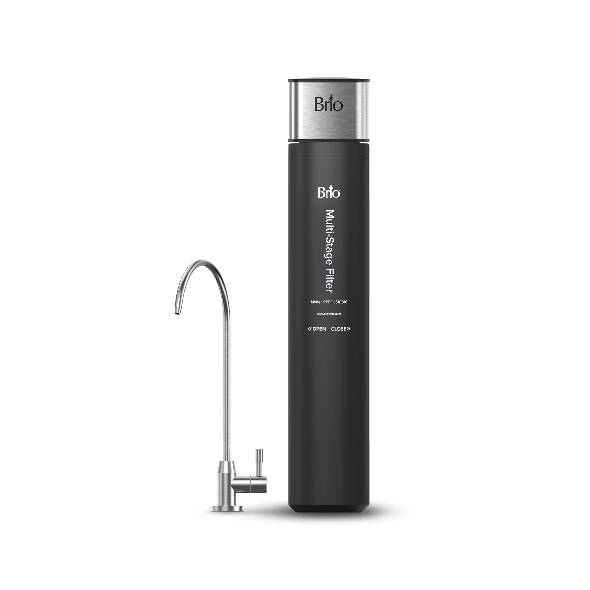 16" All-in-One 3-Stage Under Sink Water Filter & Faucet