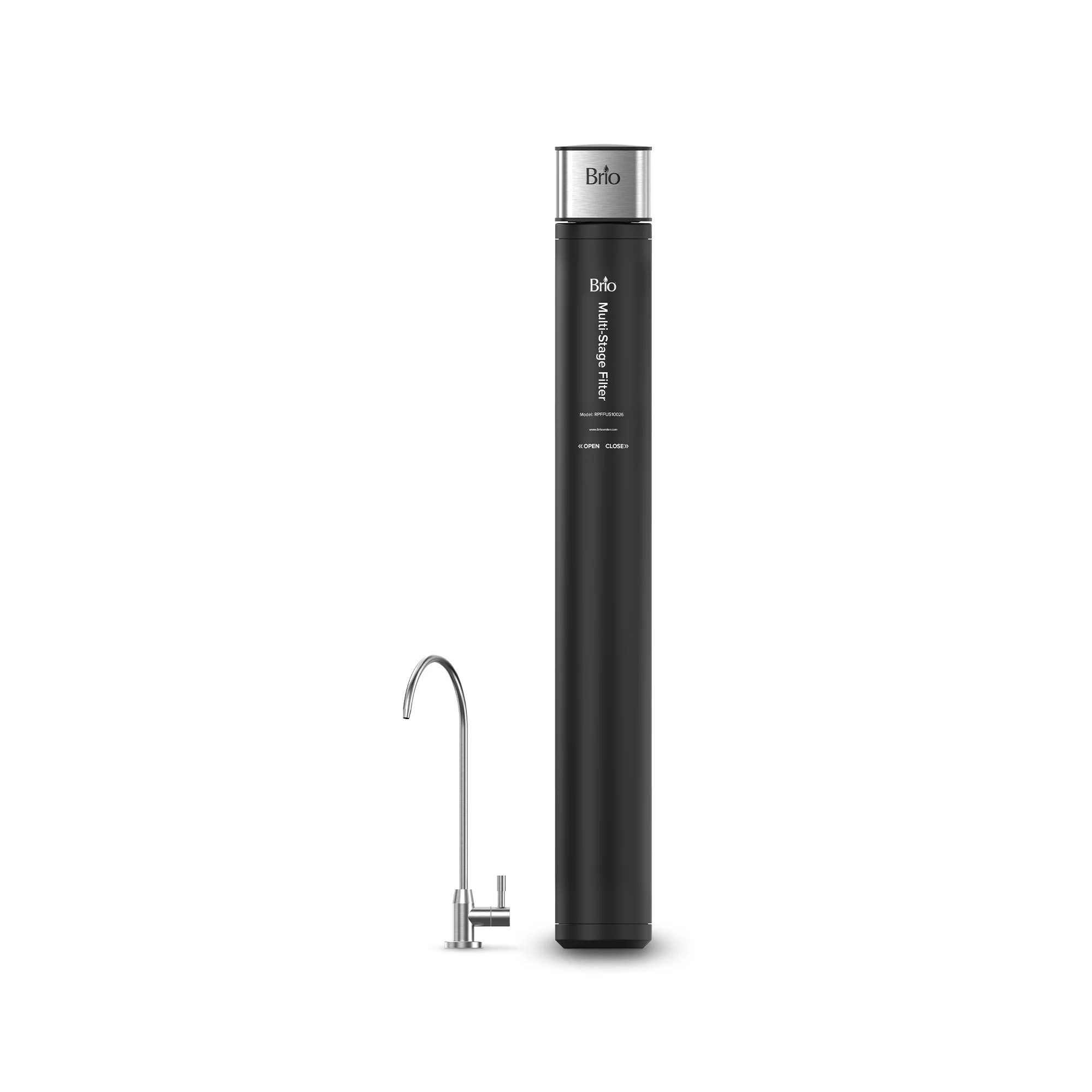26" All-in-One 3-Stage Under Sink Water Filter & Faucet