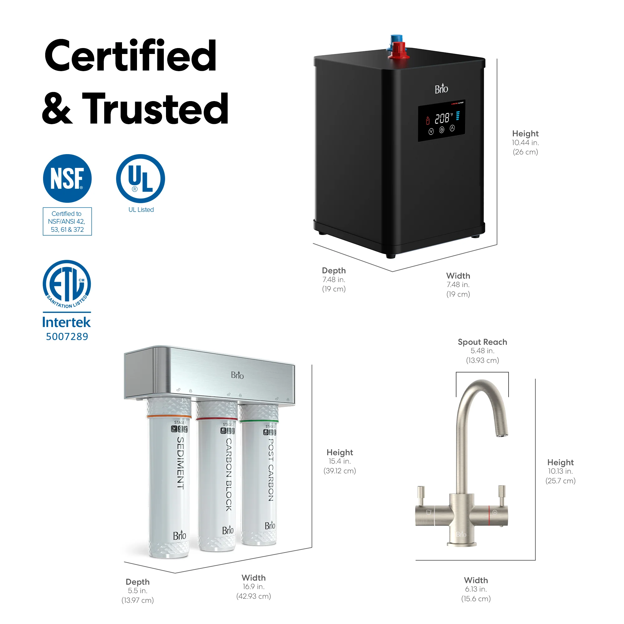 Brio 3-Stage Digital Instant Hot Water Undersink Dispenser System - Brushed Nickel - Image 9