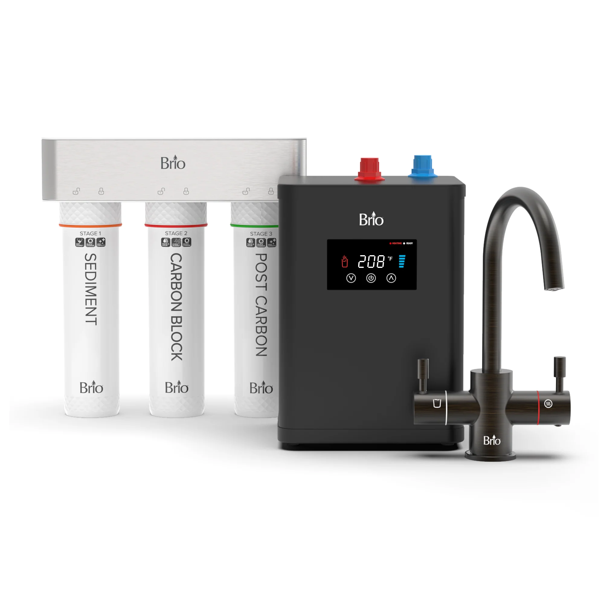 Brio 3-Stage Digital Instant Hot Water Undersink Dispenser System - Oil-Rubbed Bronze
