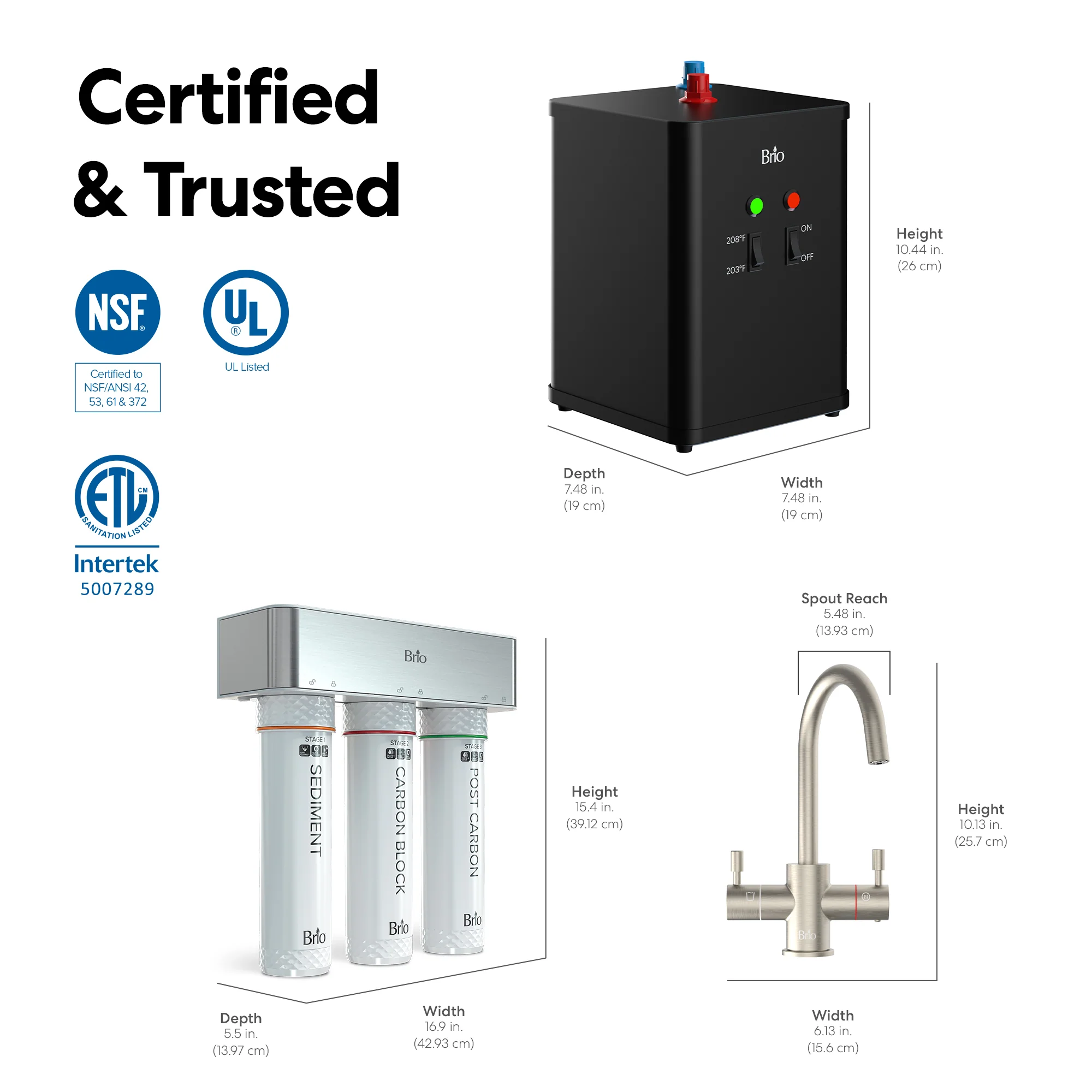 Brio 3-Stage Instant Hot Water Undersink Dispenser System - Brushed Nickel - Image 9