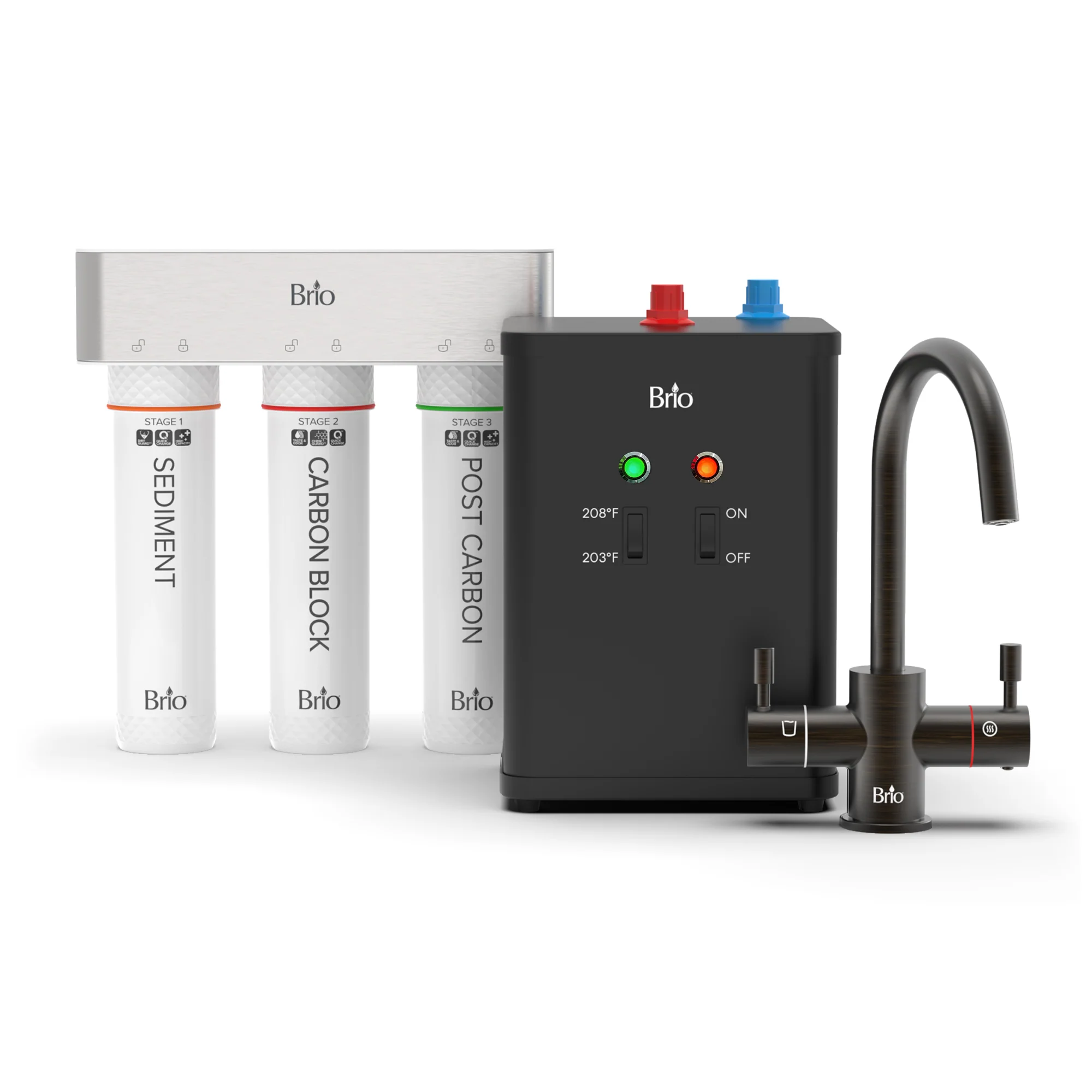 Brio 3-Stage Instant Hot Water Undersink Dispenser System - Oil-Rubbed Bronze