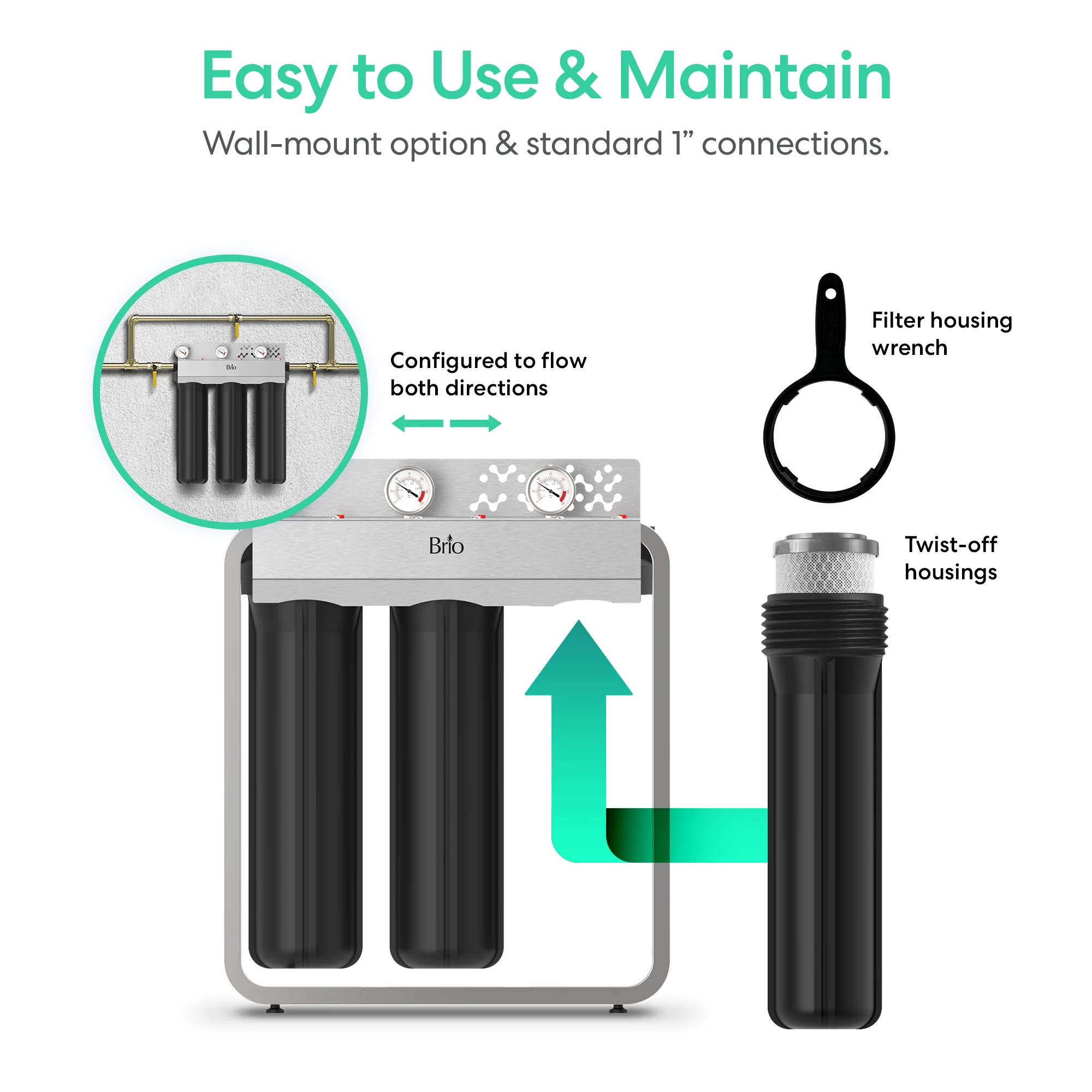 Brio 3-Stage Whole House Filtration System - 20" Heavy Metals - Image 7