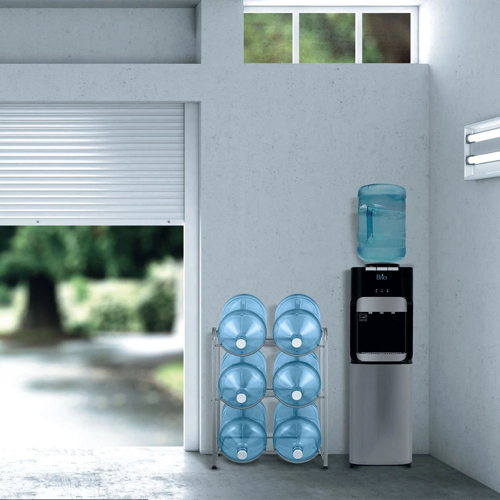 Brio Double Column 6-Bottle Storage Rack - Gray - Image 5