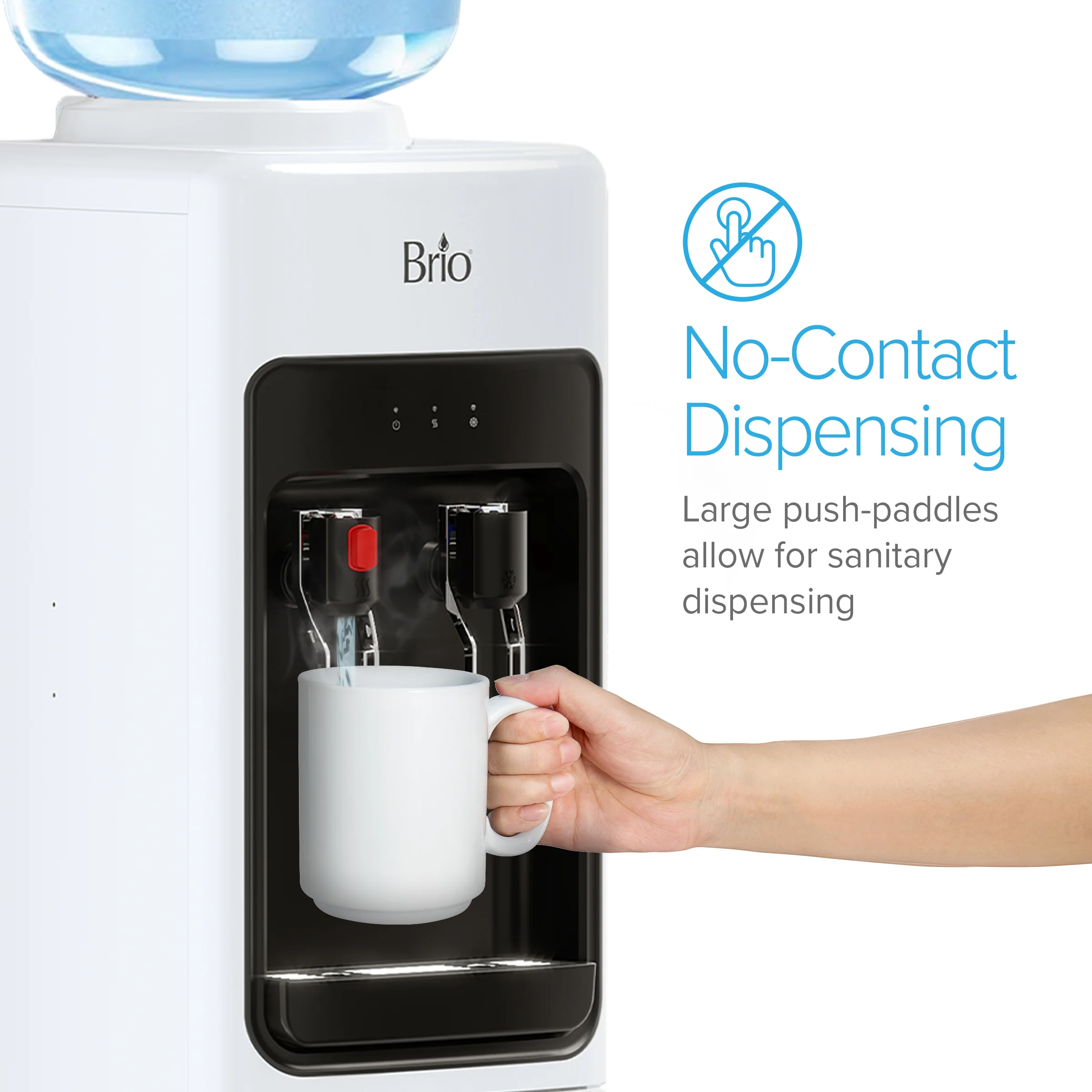 Brio 300 Slim Series White Top Load Water Cooler - Image 5