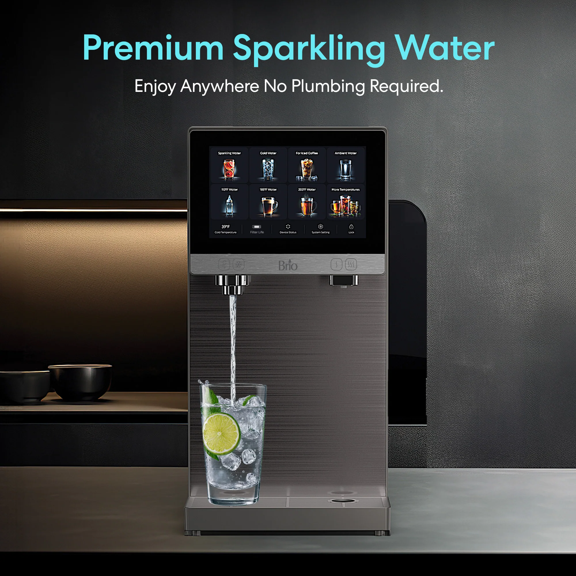 Brio Q60 4-Stage Reverse Osmosis Sparkling Countertop Water Dispenser - Image 3
