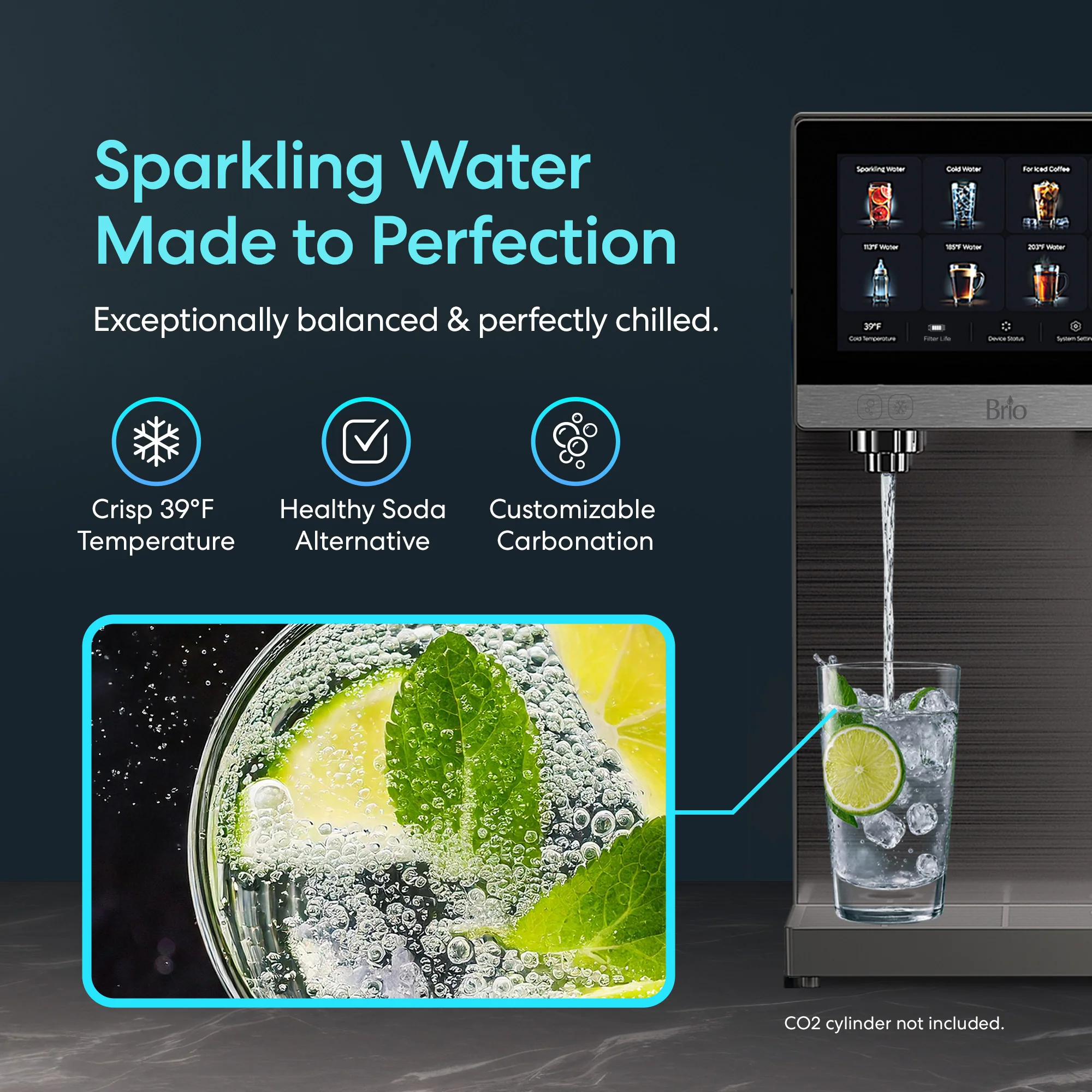 Brio Q60 4-Stage Reverse Osmosis Sparkling Countertop Water Dispenser - Image 4