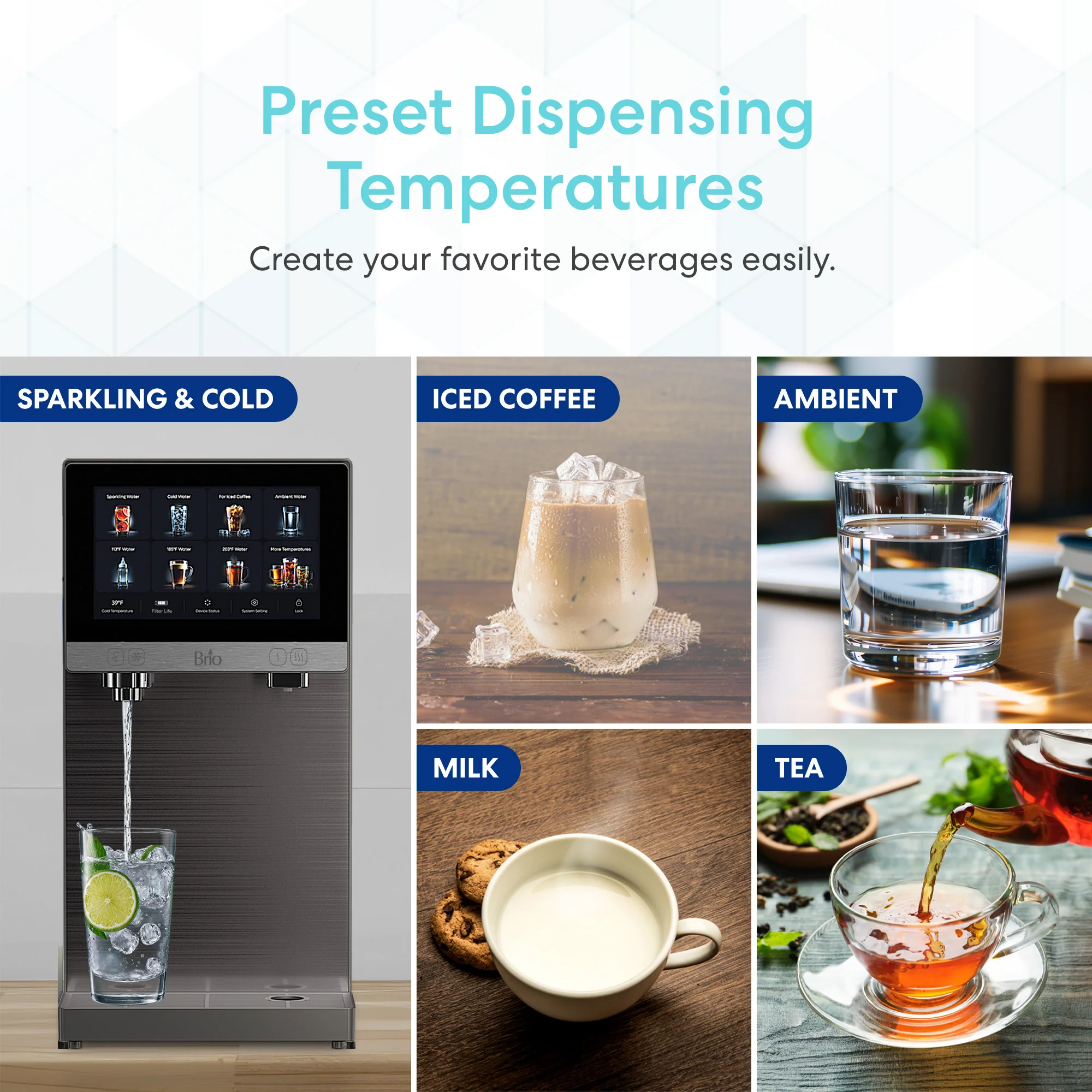 Brio Q60 4-Stage Reverse Osmosis Sparkling Countertop Water Dispenser - Image 8