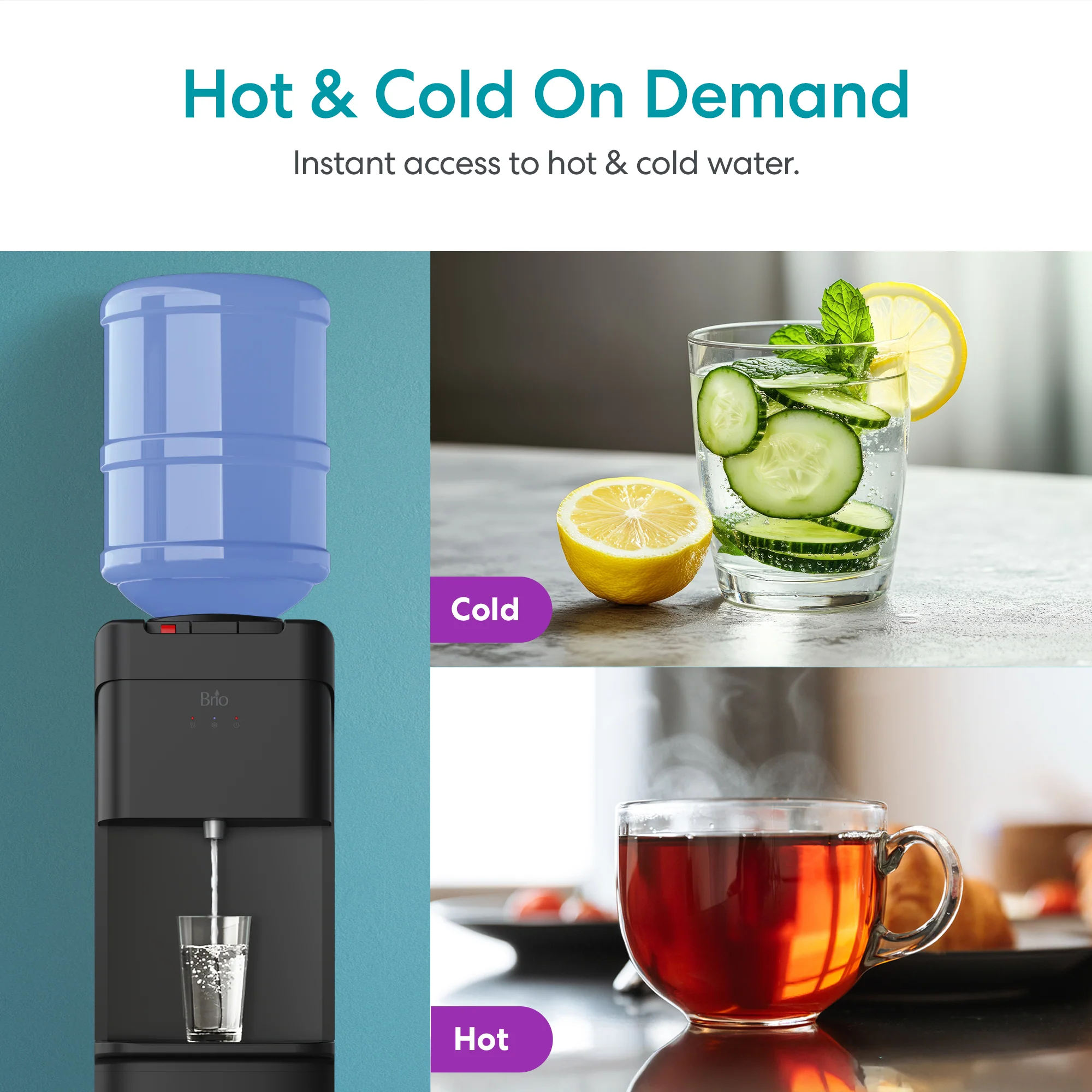 Brio 430 Series Hot & Cold Top Load Water Cooler - Image 6