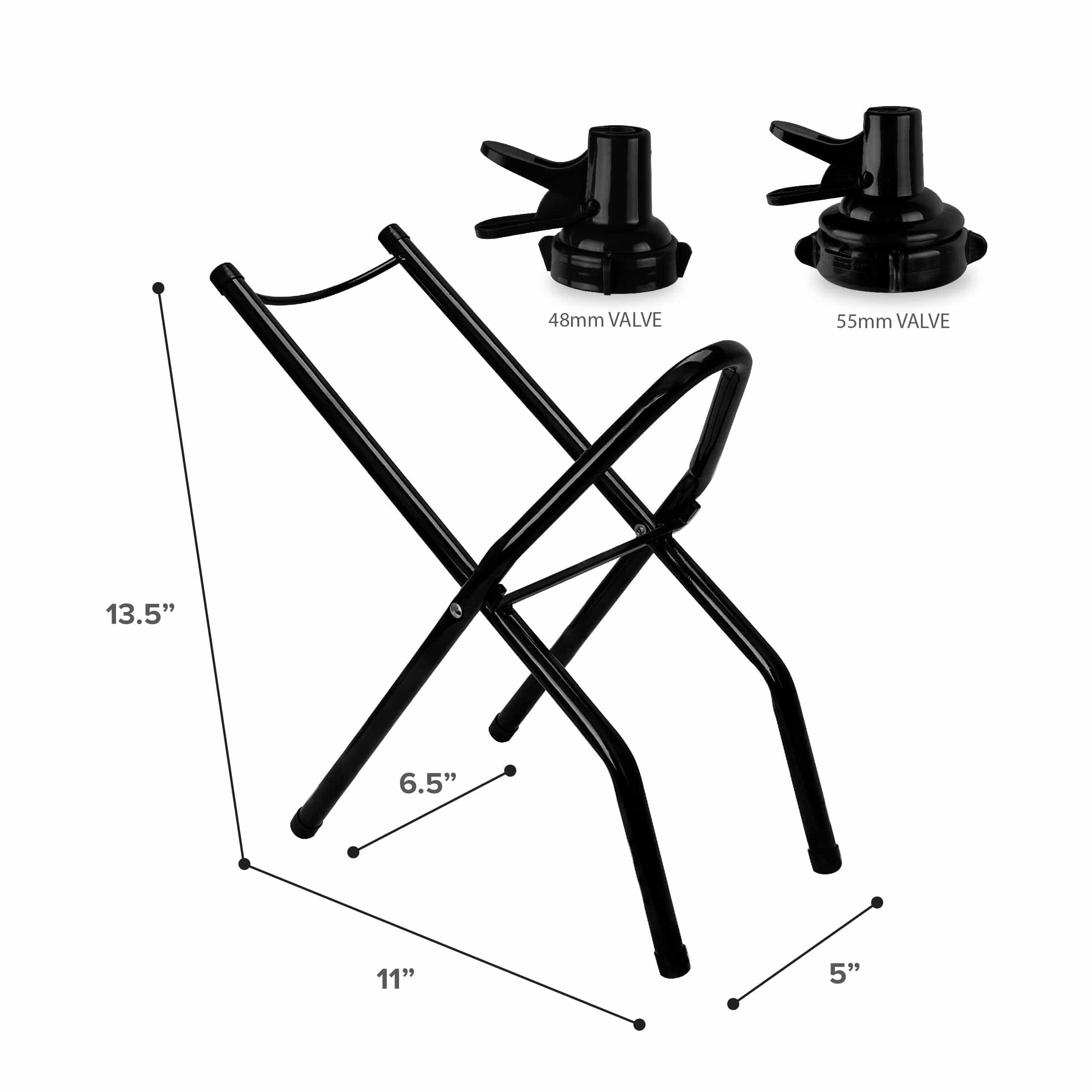 Brio Metal Foldable Bottle Stand - Black - Image 3