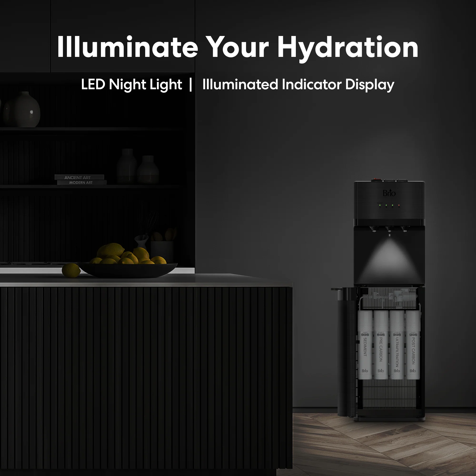 Brio 500 Series 4-Stage UF Black Stainless Bottleless Water Cooler - Image 6