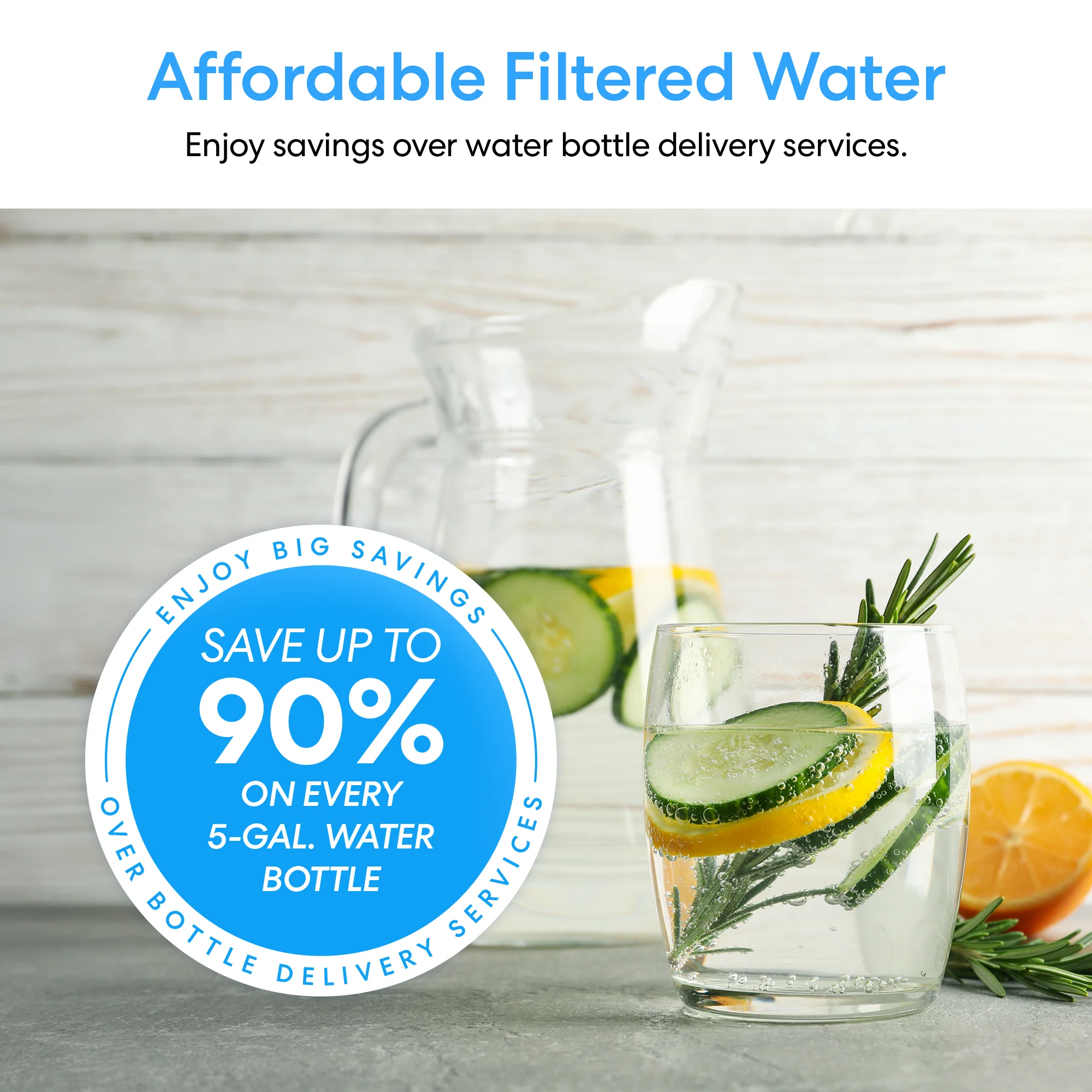 Brio 520 Self-Cleaning No-Line Black Stainless Bottom Load 2-Stage Water Filtration Dispenser - Image 8