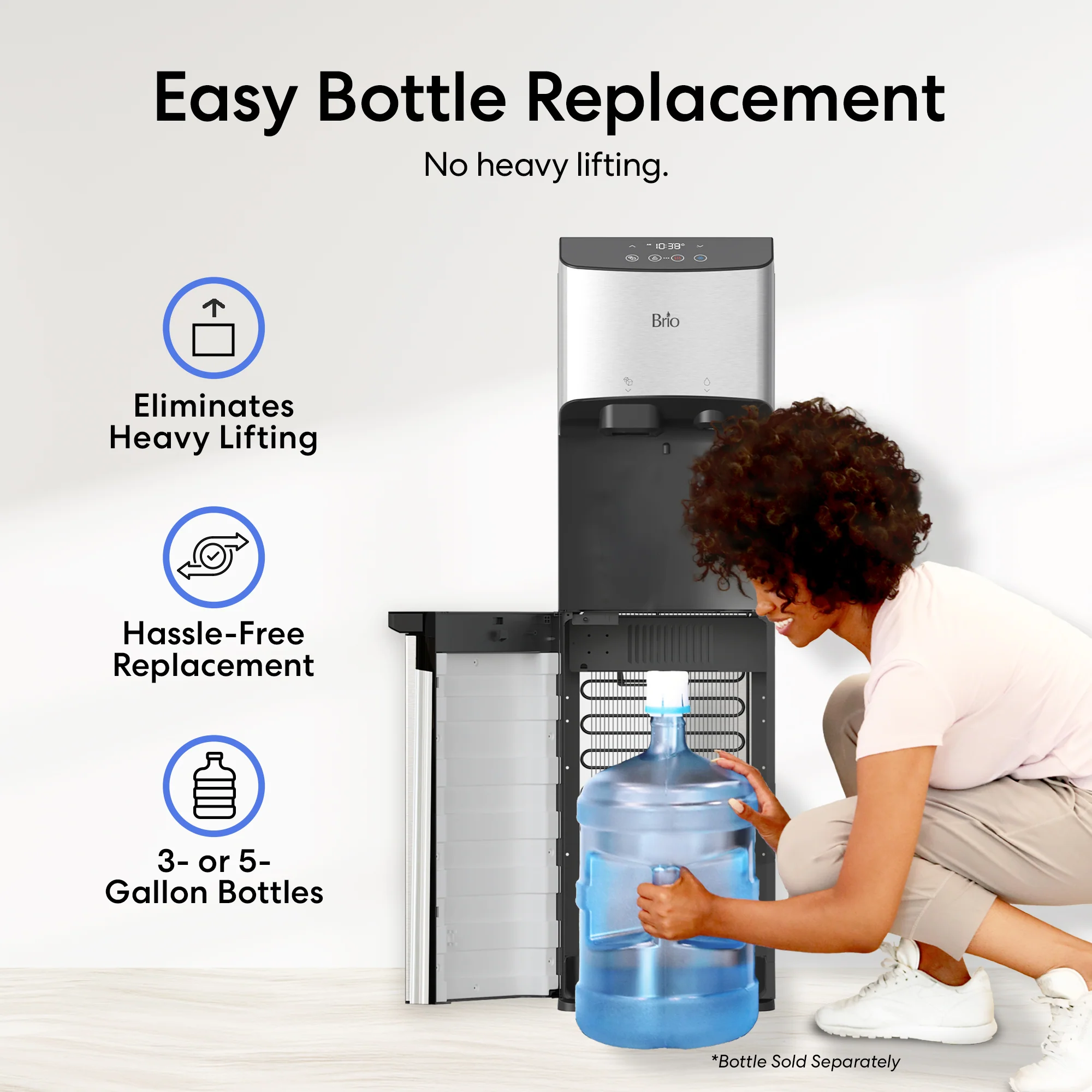 Brio 520 Bottom Load Ice + Hot/Cold Water Cooler Dispenser - Image 6