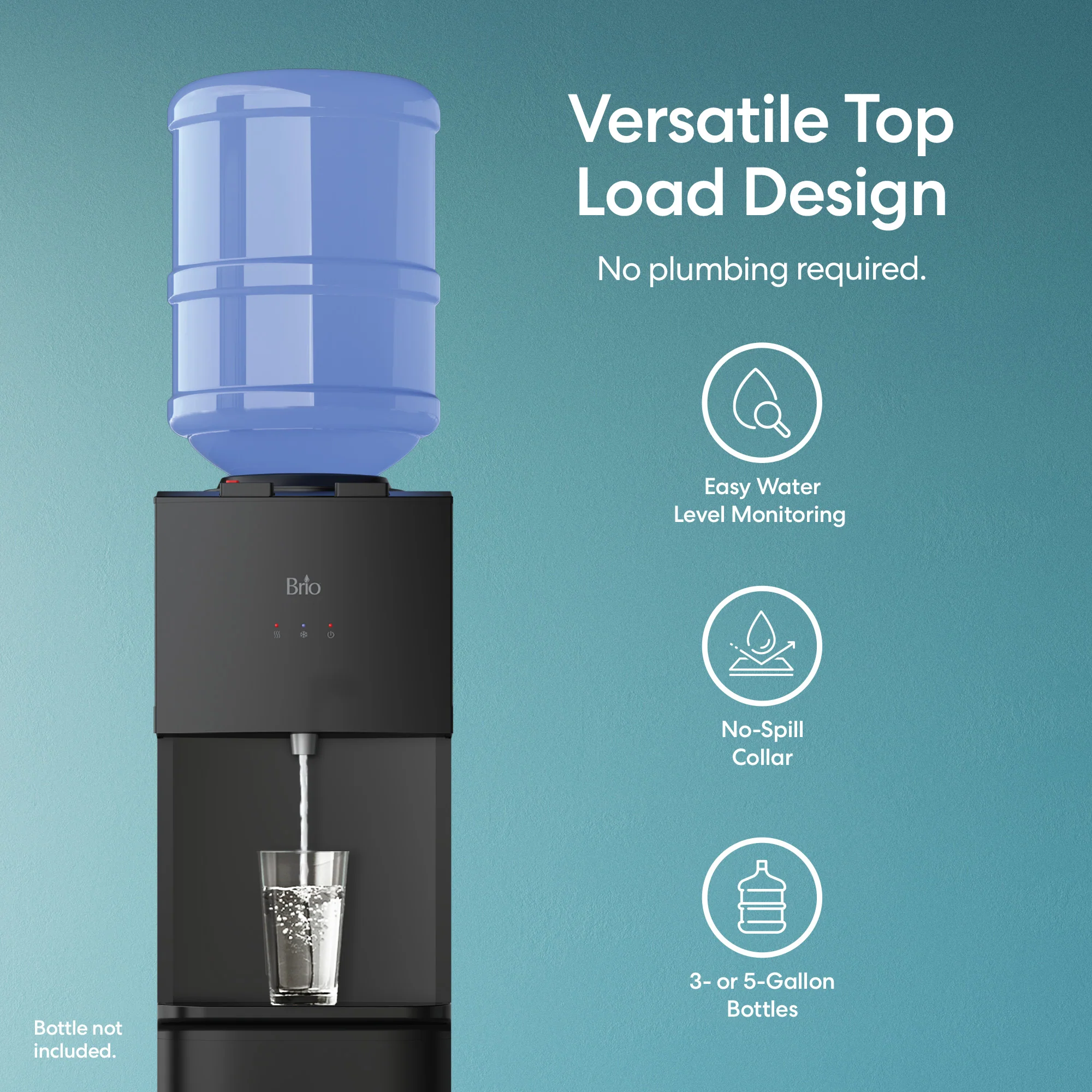 Brio 530 Series Hot & Cold Top Load Water Cooler - Image 3