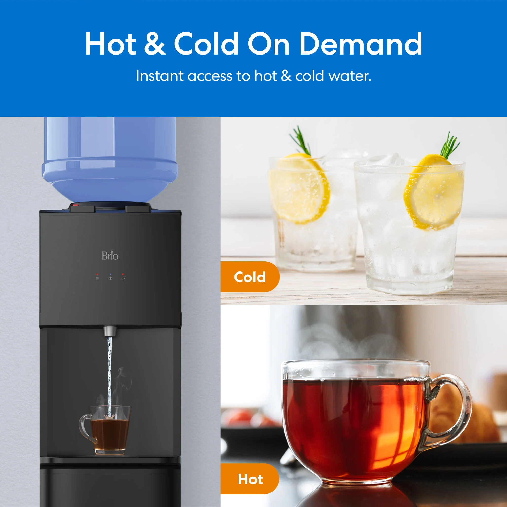 Brio 530 Series Hot & Cold Top Load Water Cooler - Image 6