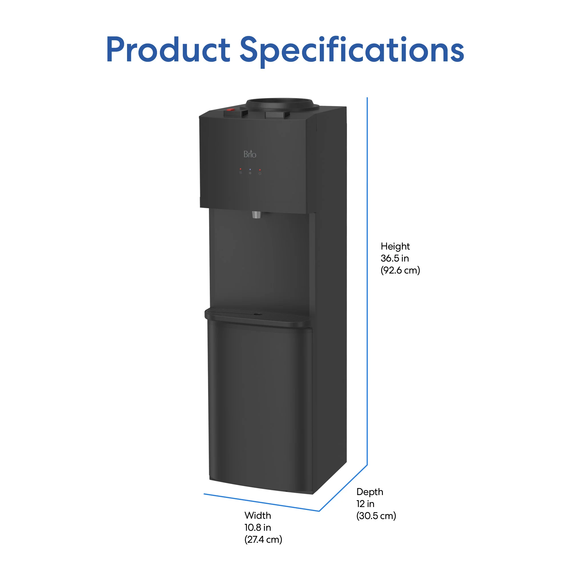 Brio 530 Series Hot & Cold Top Load Water Cooler - Image 9