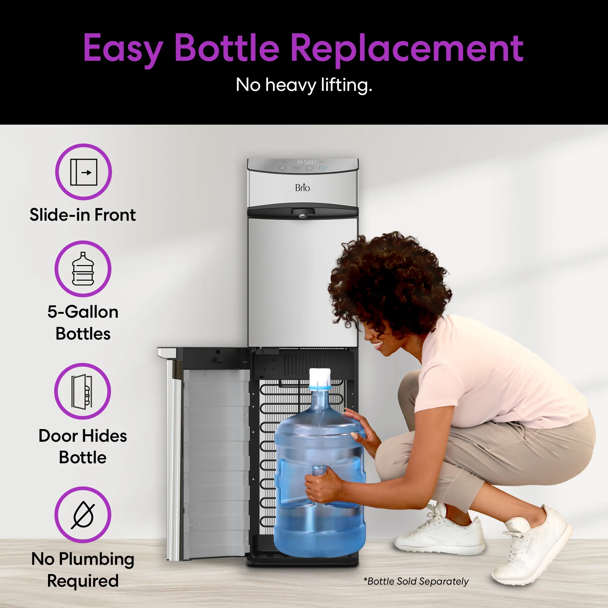 Brio 740 Series Self-Cleaning Bottom Load Water Cooler - Image 3