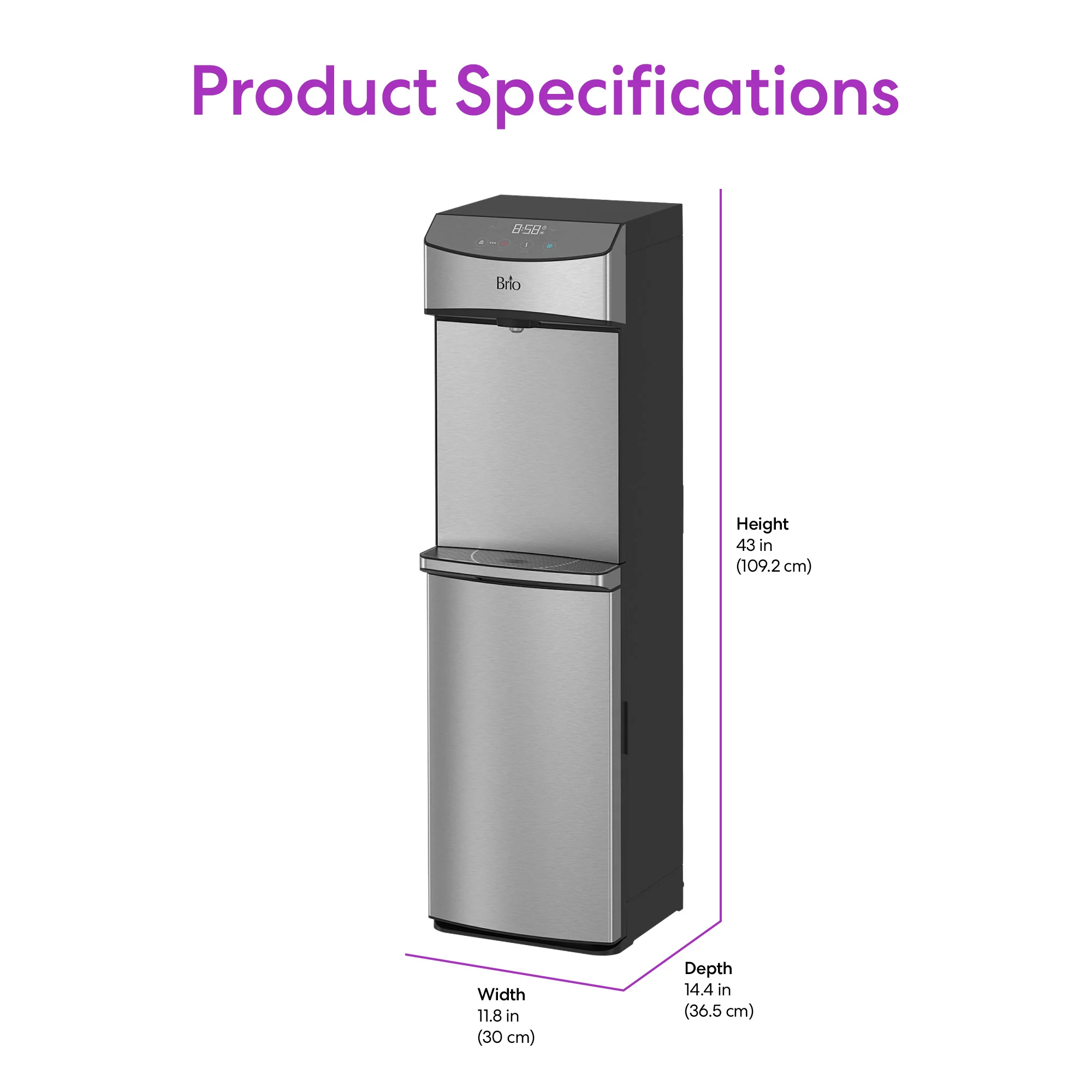 Brio 740 Series Self-Cleaning Bottom Load Water Cooler - Image 9