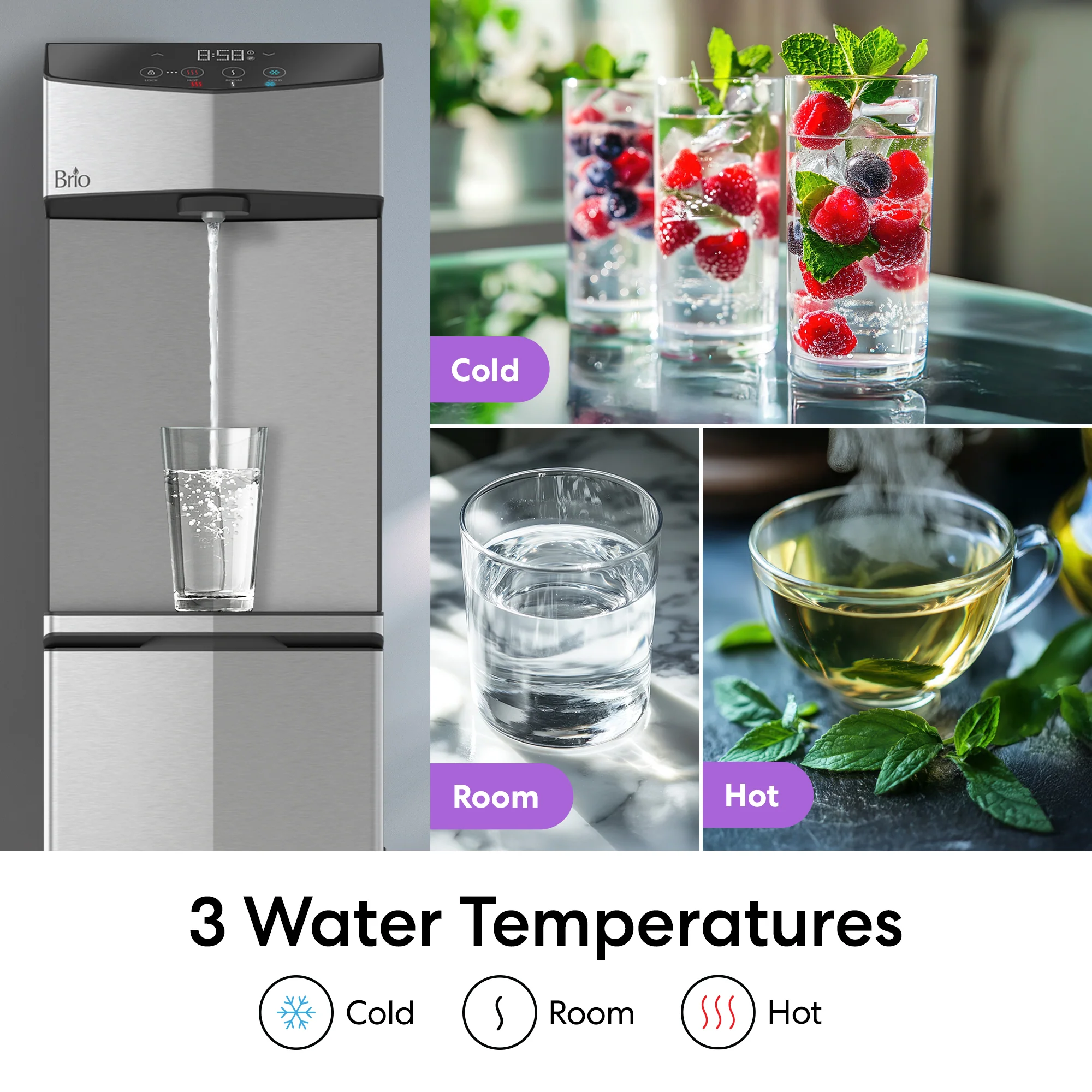 Brio 745 Series Self-Cleaning Bottom Load Water Cooler - Image 7