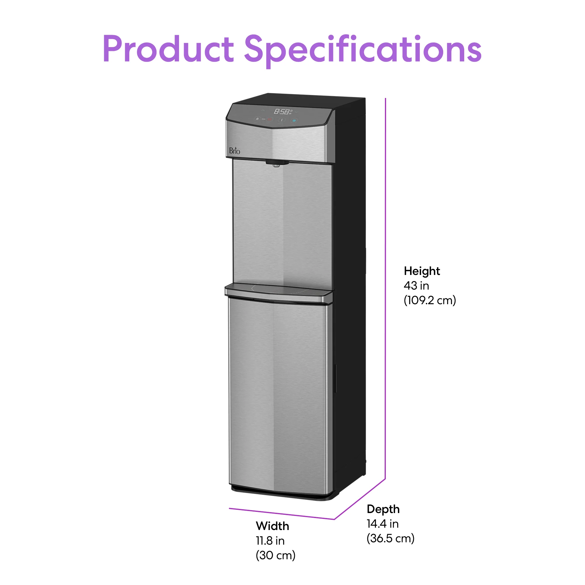 Brio 745 Series Self-Cleaning Bottom Load Water Cooler - Image 9
