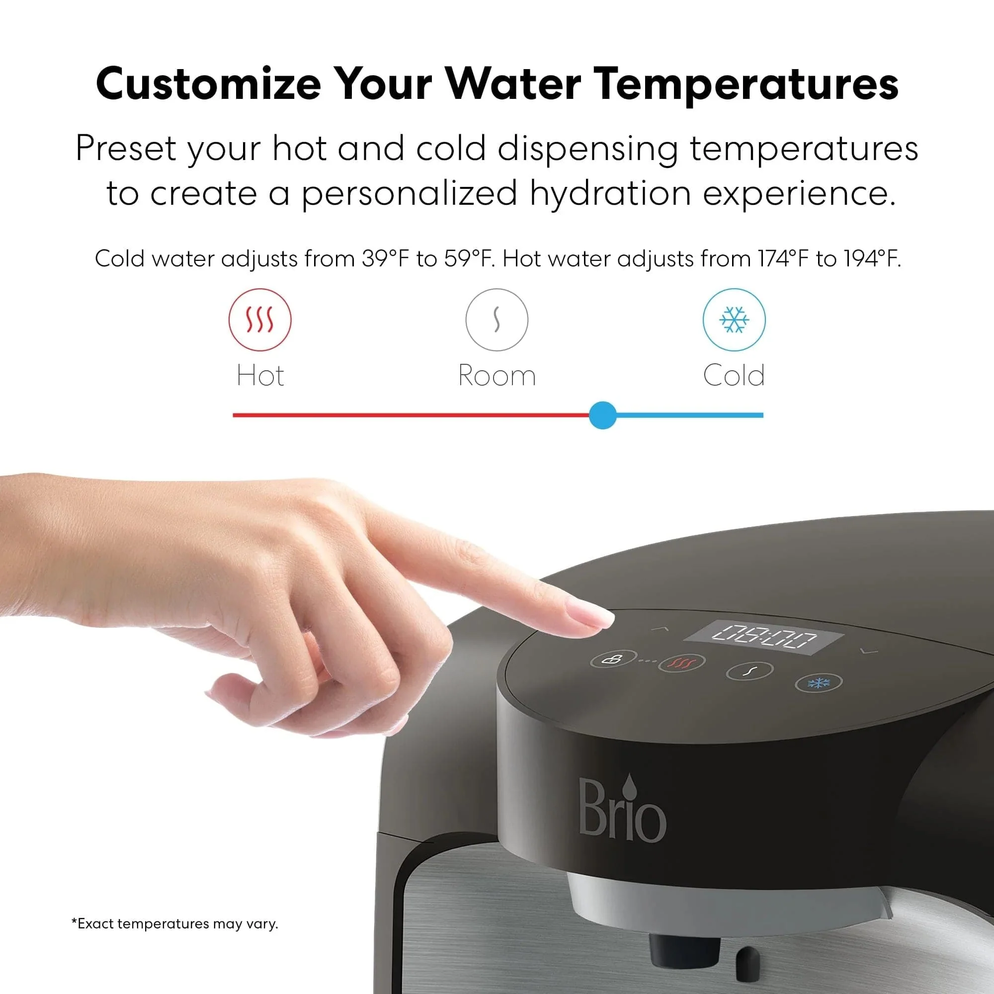 Brio 800 Series 2-Stage Bottleless Countertop Water Cooler - Image 5