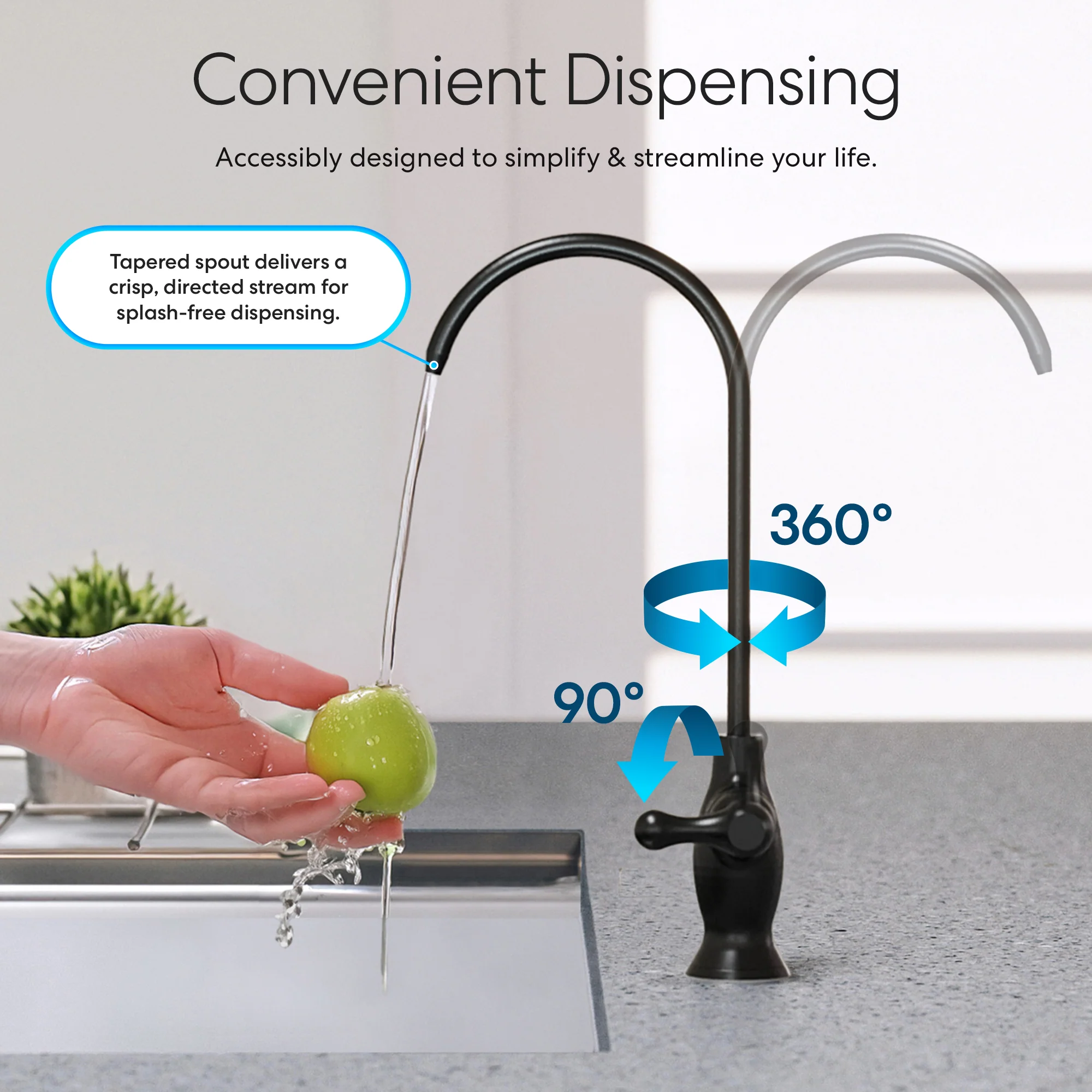 Brio Classic Series Water Faucet -Matte Black - Image 3