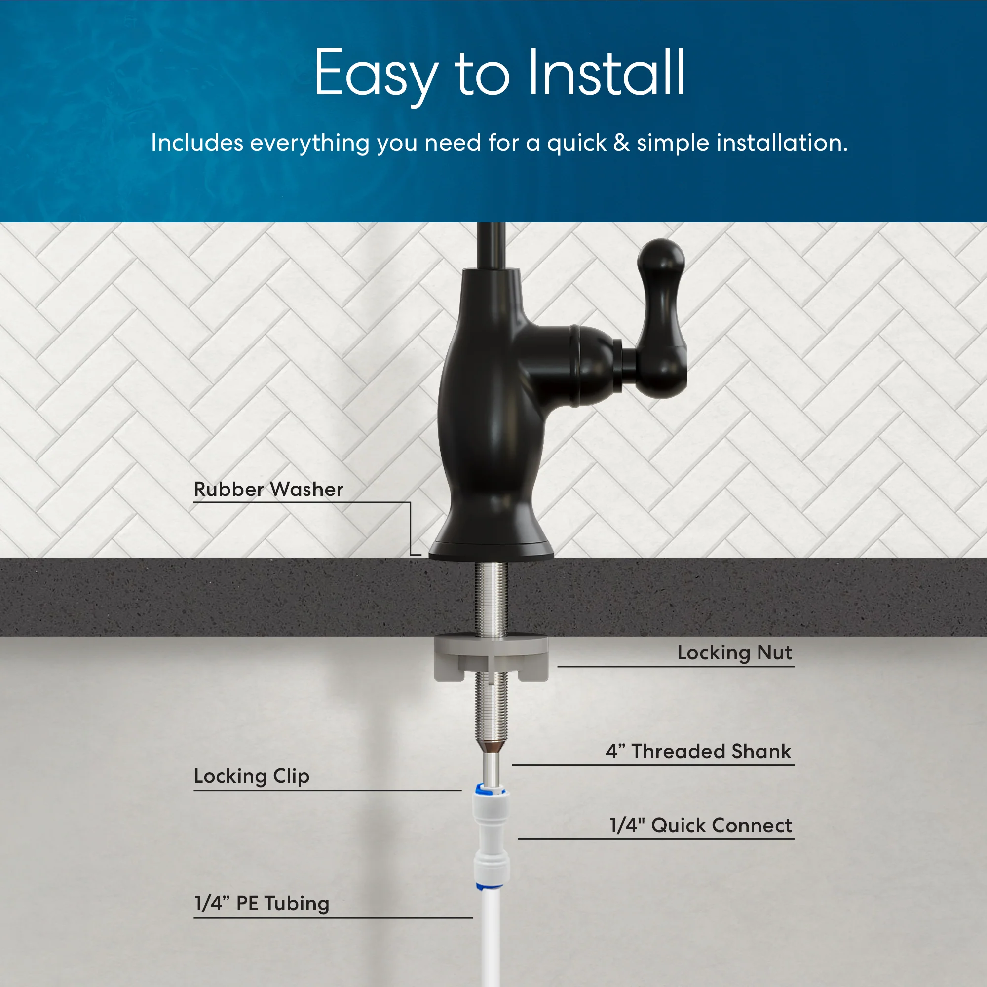 Brio Classic Series Water Faucet -Matte Black - Image 5