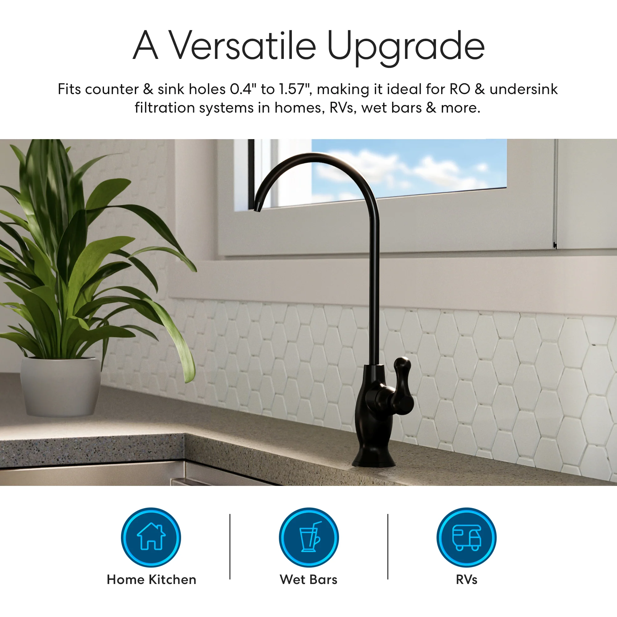 Brio Classic Series Water Faucet -Matte Black - Image 6