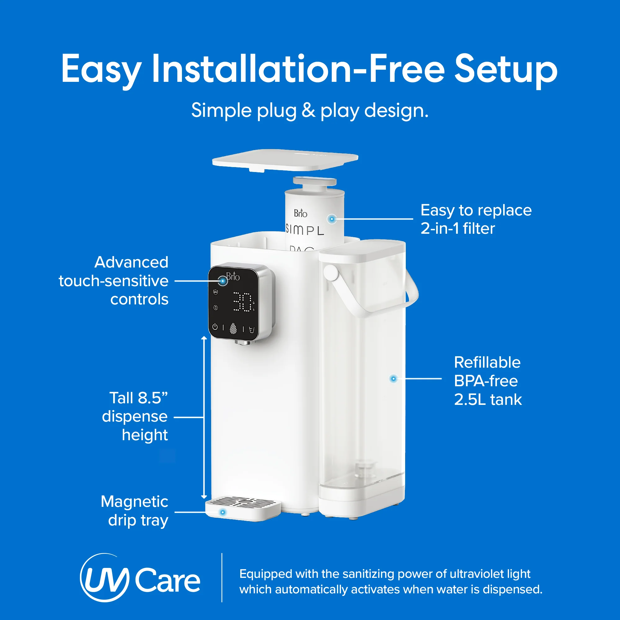 Brio SIMPL 2-Stage Countertop Water Dispenser - Image 3