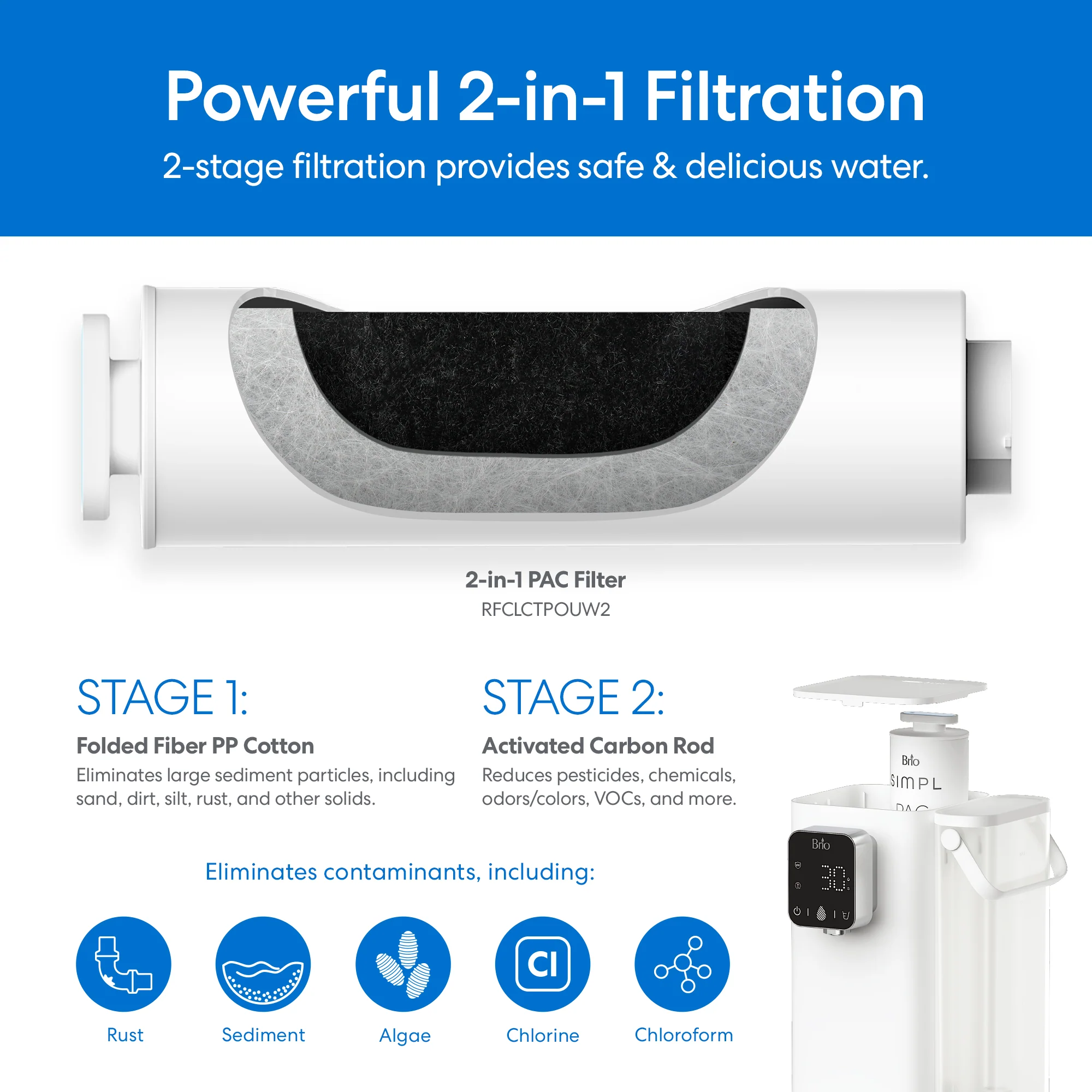 Brio SIMPL 2-Stage Countertop Water Dispenser - Image 7
