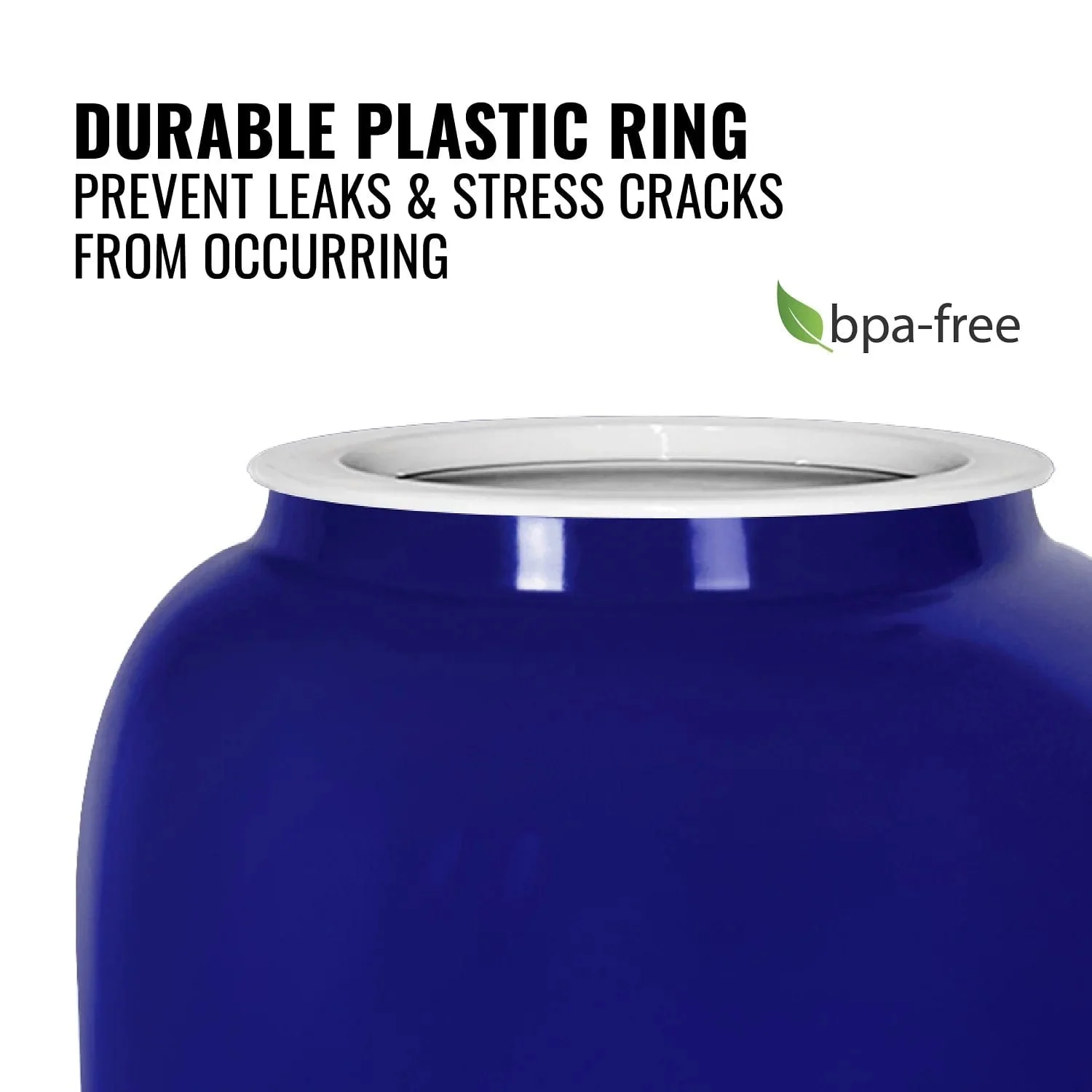 GEO Porcelain Ceramic Crock Water Dispenser w/ Stand - Blue - Image 4