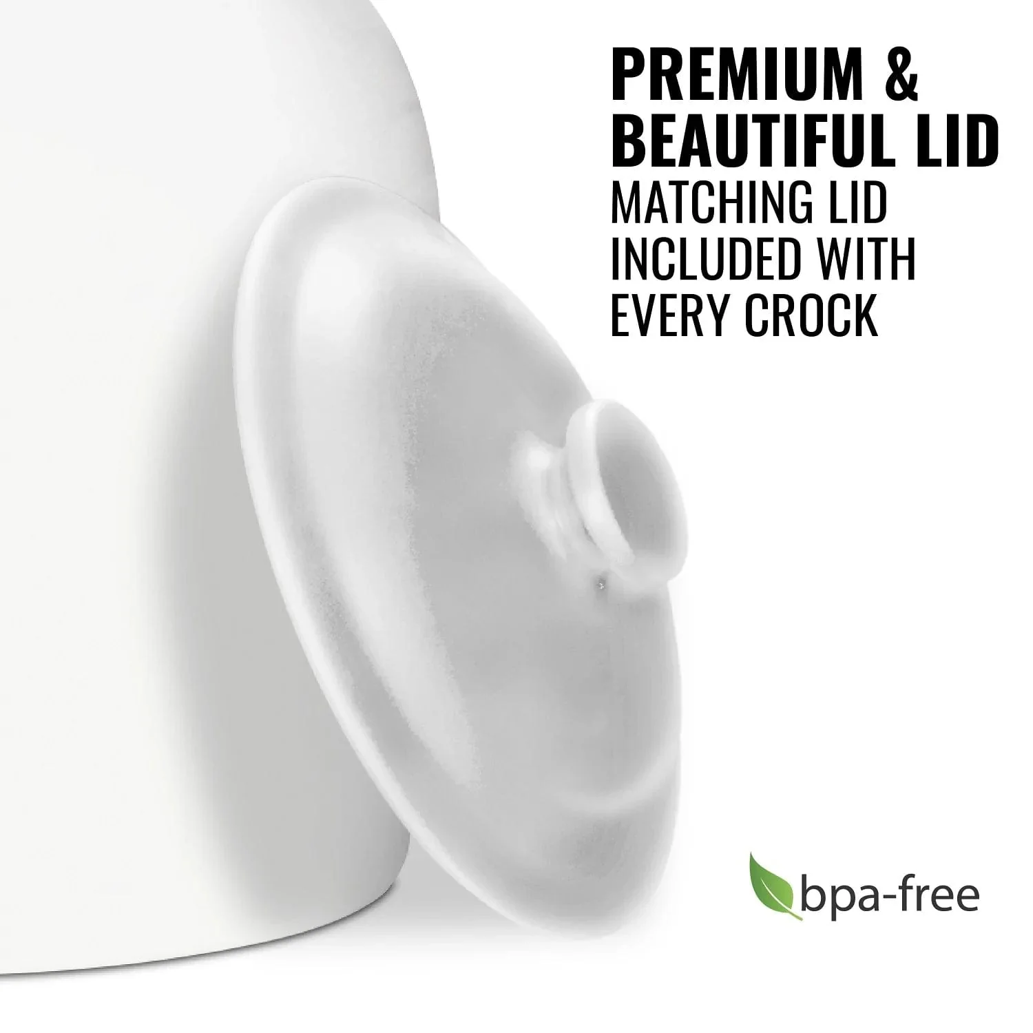 GEO Porcelain Ceramic Crock Water Dispenser w/ Stand - White - Image 3