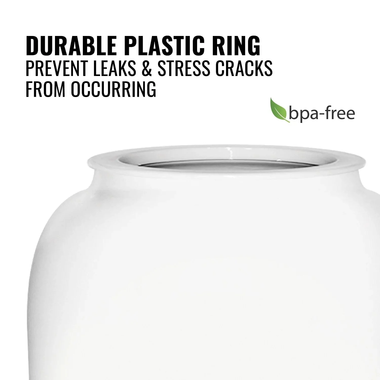 GEO Porcelain Ceramic Crock Water Dispenser w/ Stand - White - Image 4