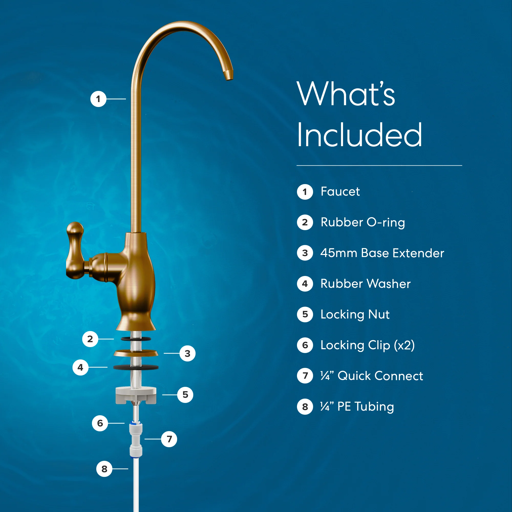 Brio Curvy Classic Series Water Faucet - Brushed Bronze - Image 8