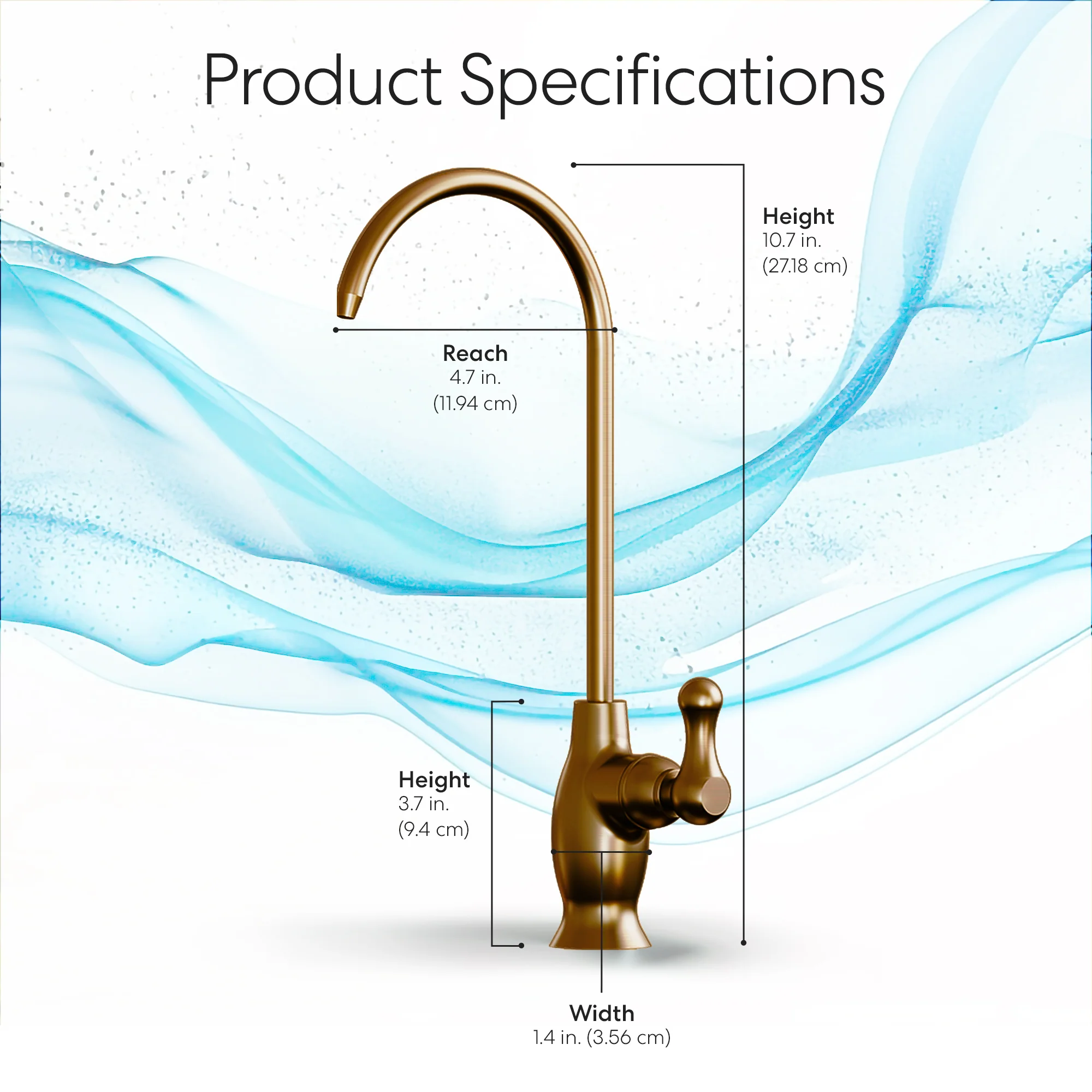 Brio Curvy Classic Series Water Faucet - Brushed Bronze - Image 9