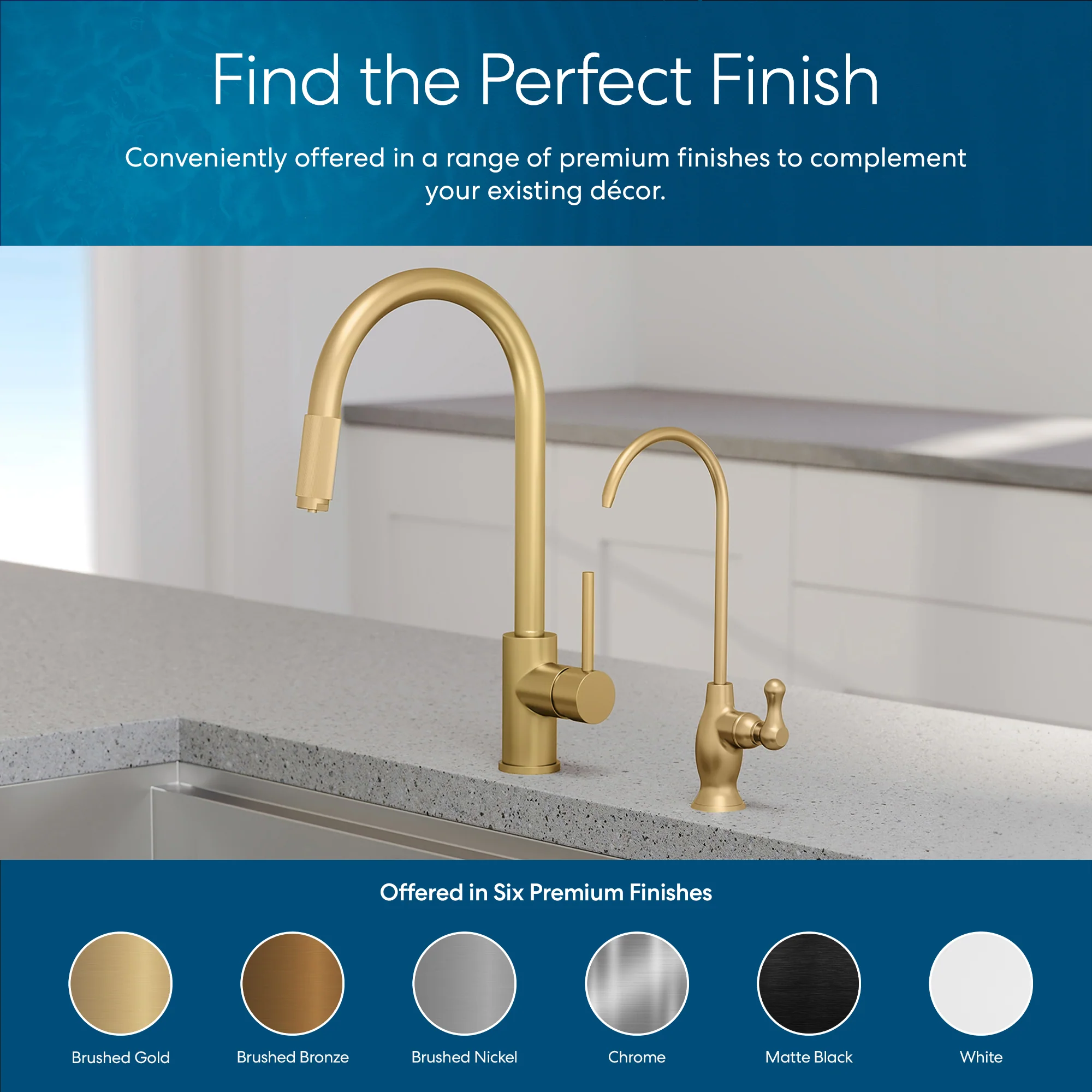 Brio Curvy Classic Series Water Faucet - Brushed Gold - Image 7