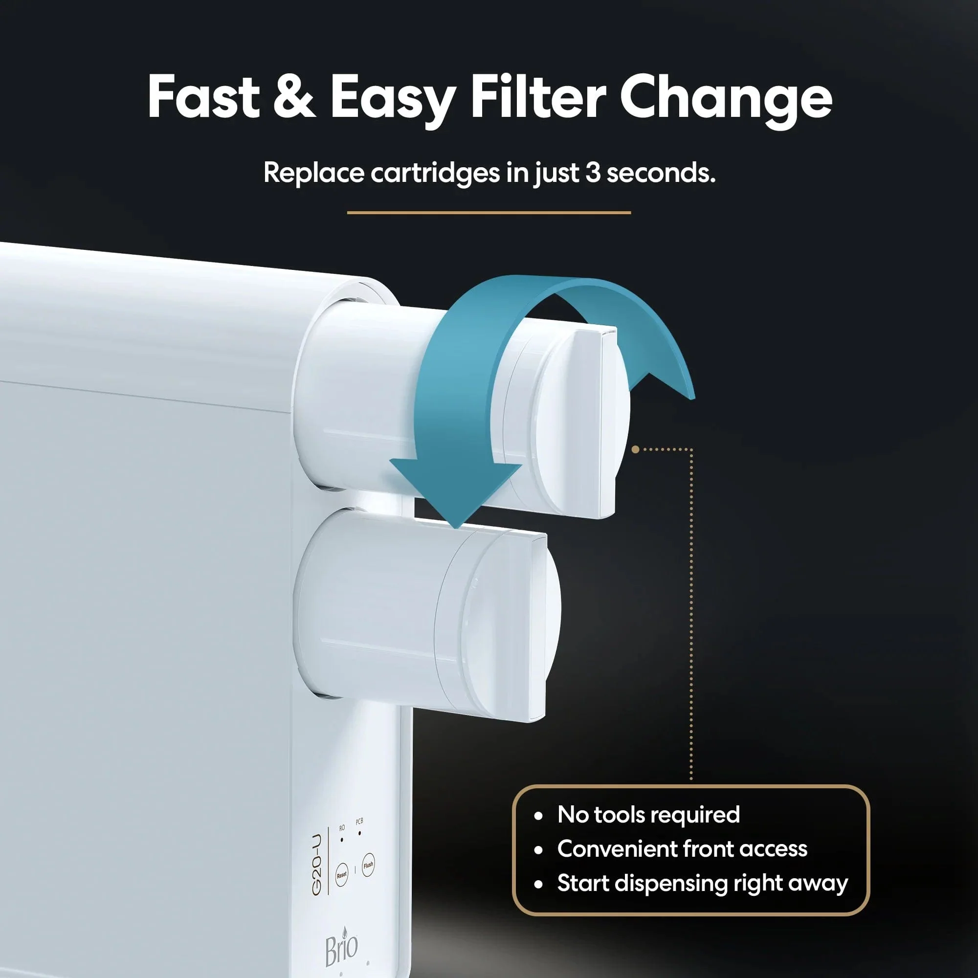 Brio G20-U RO Undersink Filtration System - White - Image 8
