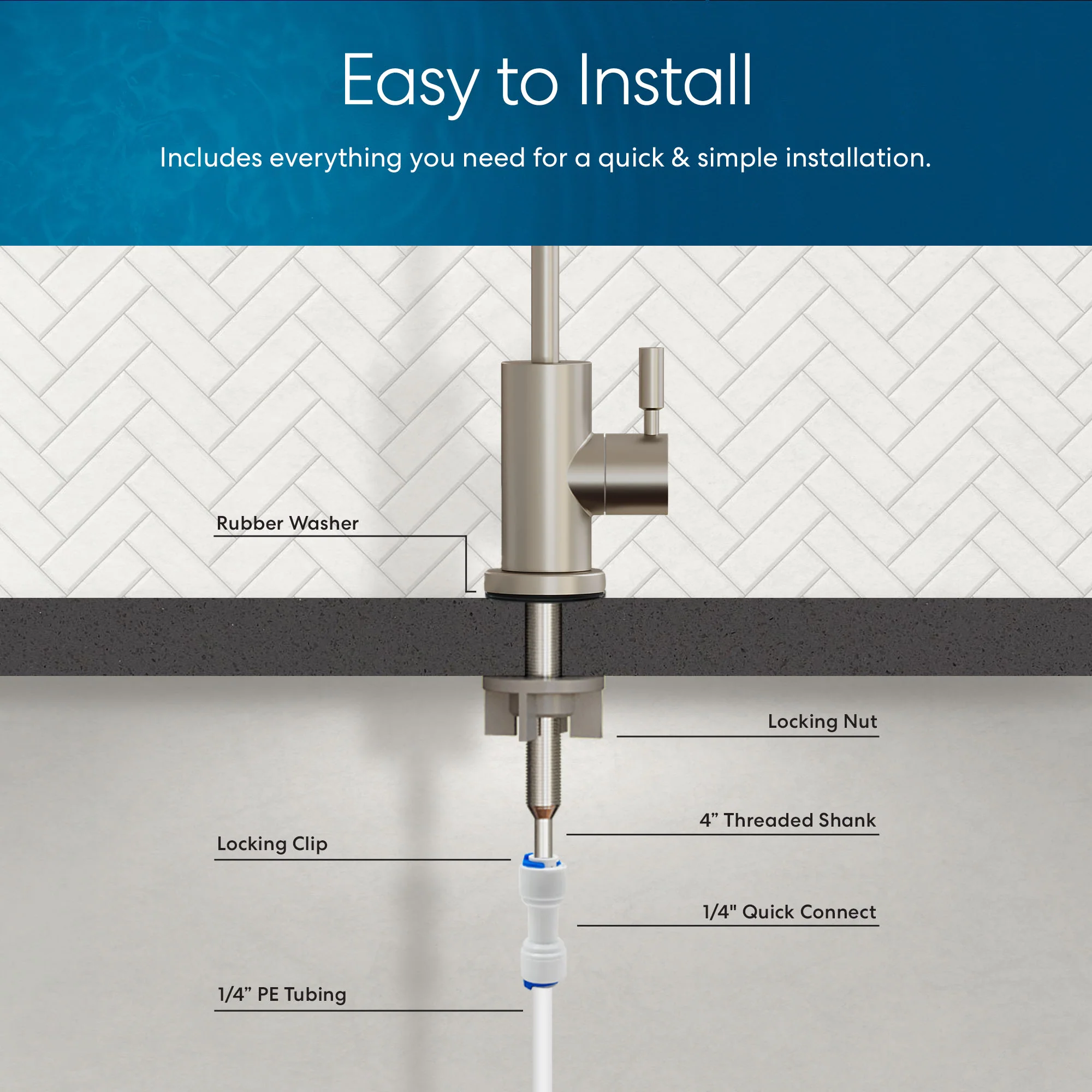 Brio Modern Series Water Faucet-31mm Brushed Nickel - Image 5