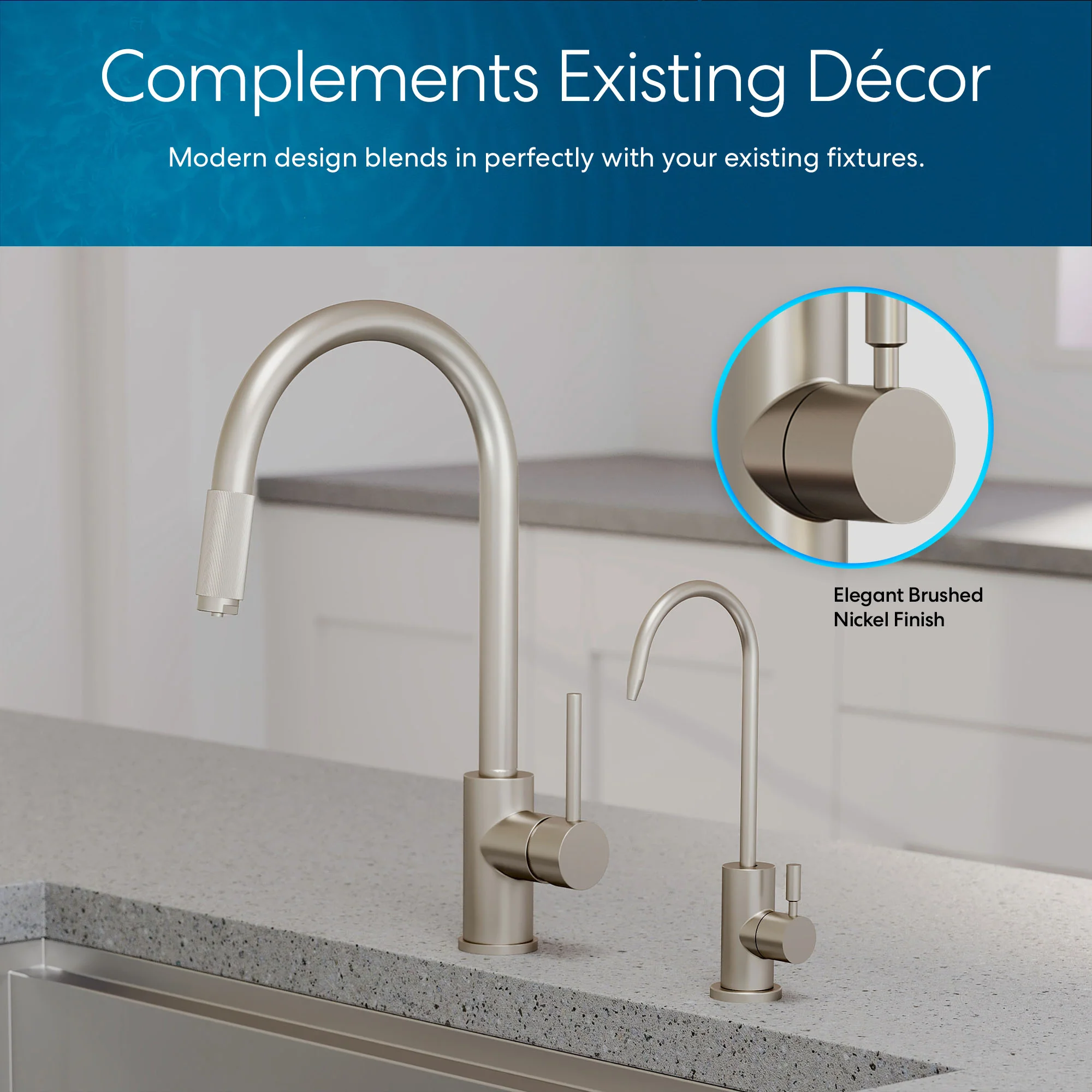 Brio Modern Series Water Faucet-31mm Brushed Nickel - Image 7