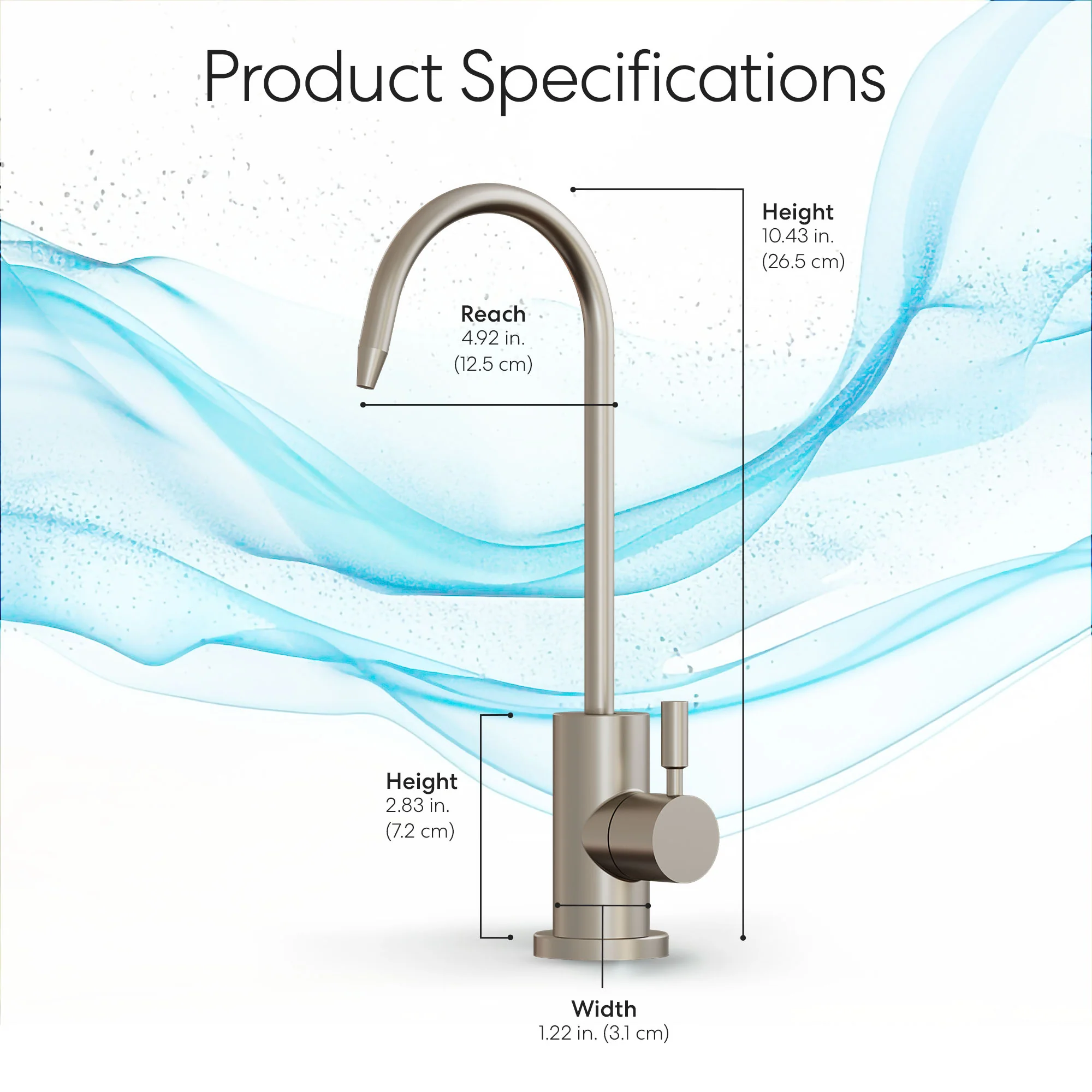 Brio Modern Series Water Faucet-31mm Brushed Nickel - Image 9