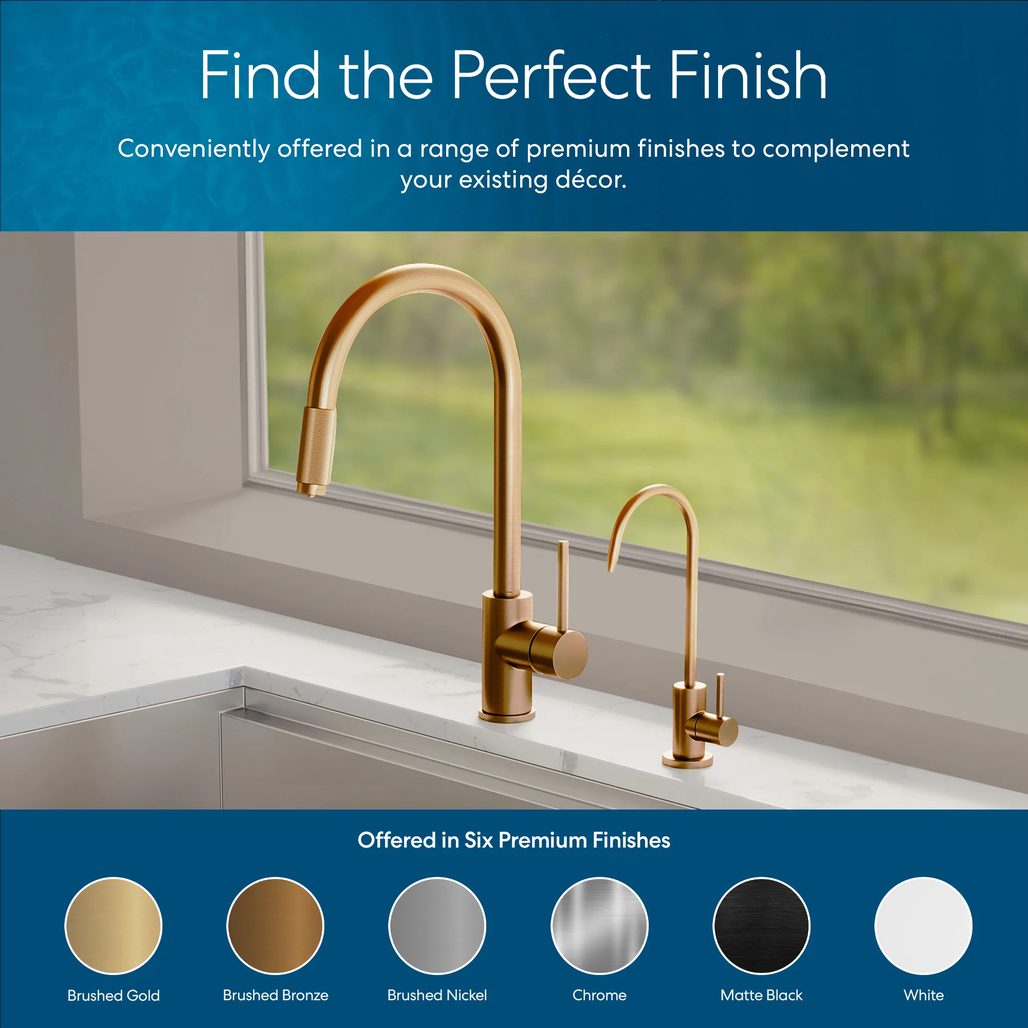 Brio Modern Series Water Faucet - Brushed Bronze - Image 7