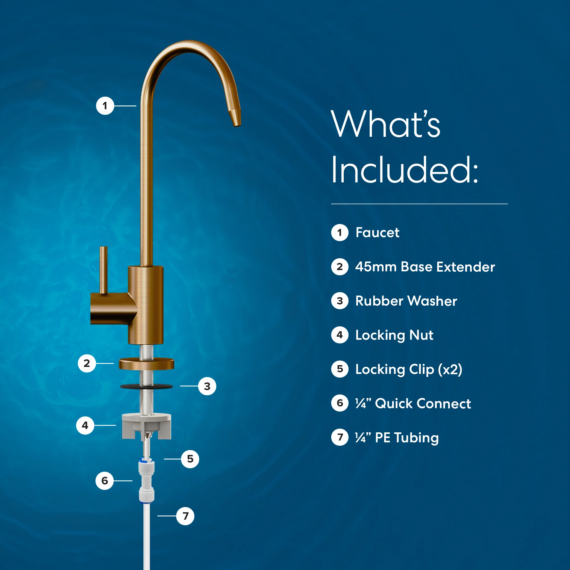 Brio Modern Series Water Faucet - Brushed Bronze - Image 8